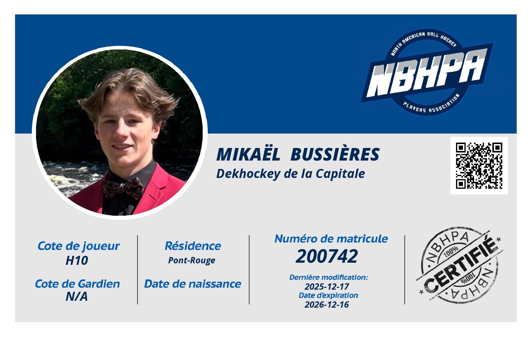 Mikaël  Bussières 