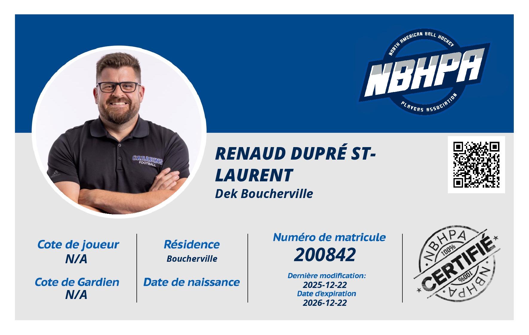 Renaud Dupré St-Laurent
