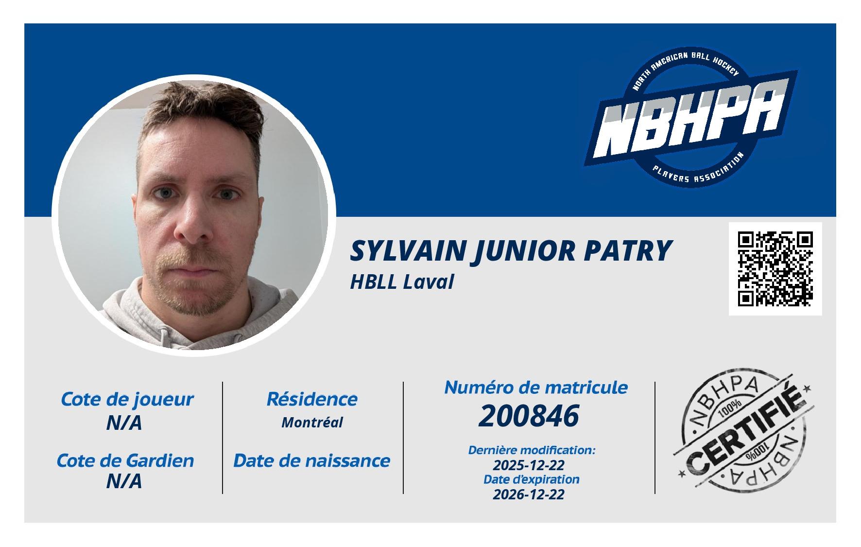 Sylvain Junior Patry