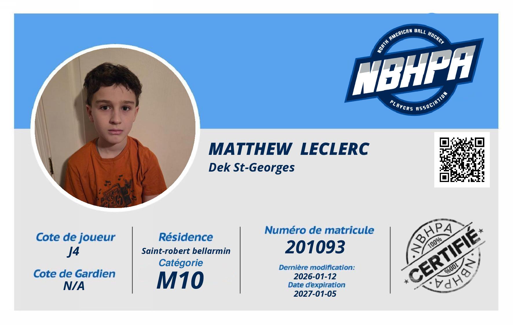 Matthew  Leclerc 