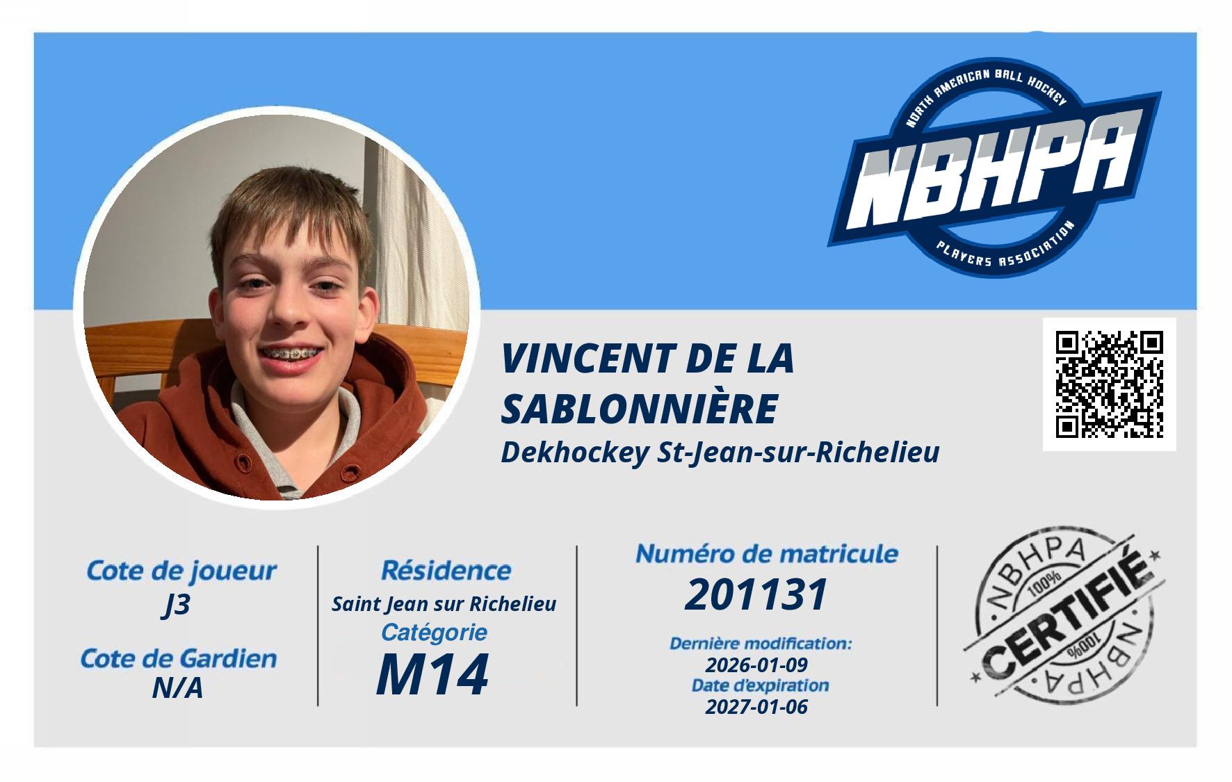 Vincent De la Sablonnière