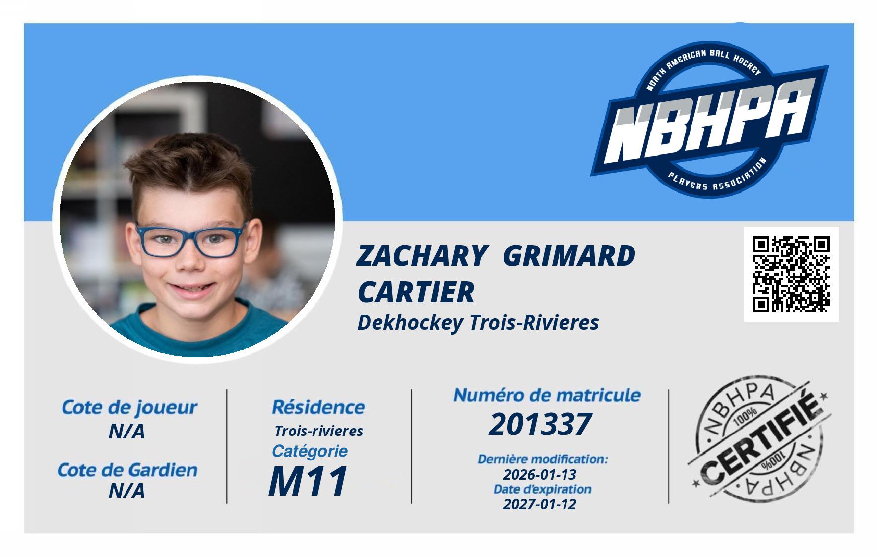 Zachary  Grimard Cartier