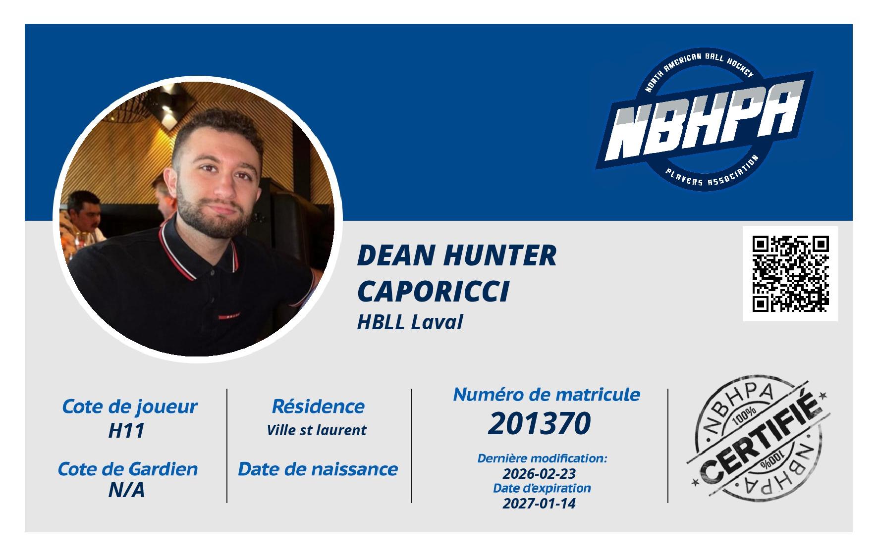 Dean Hunter Caporicci