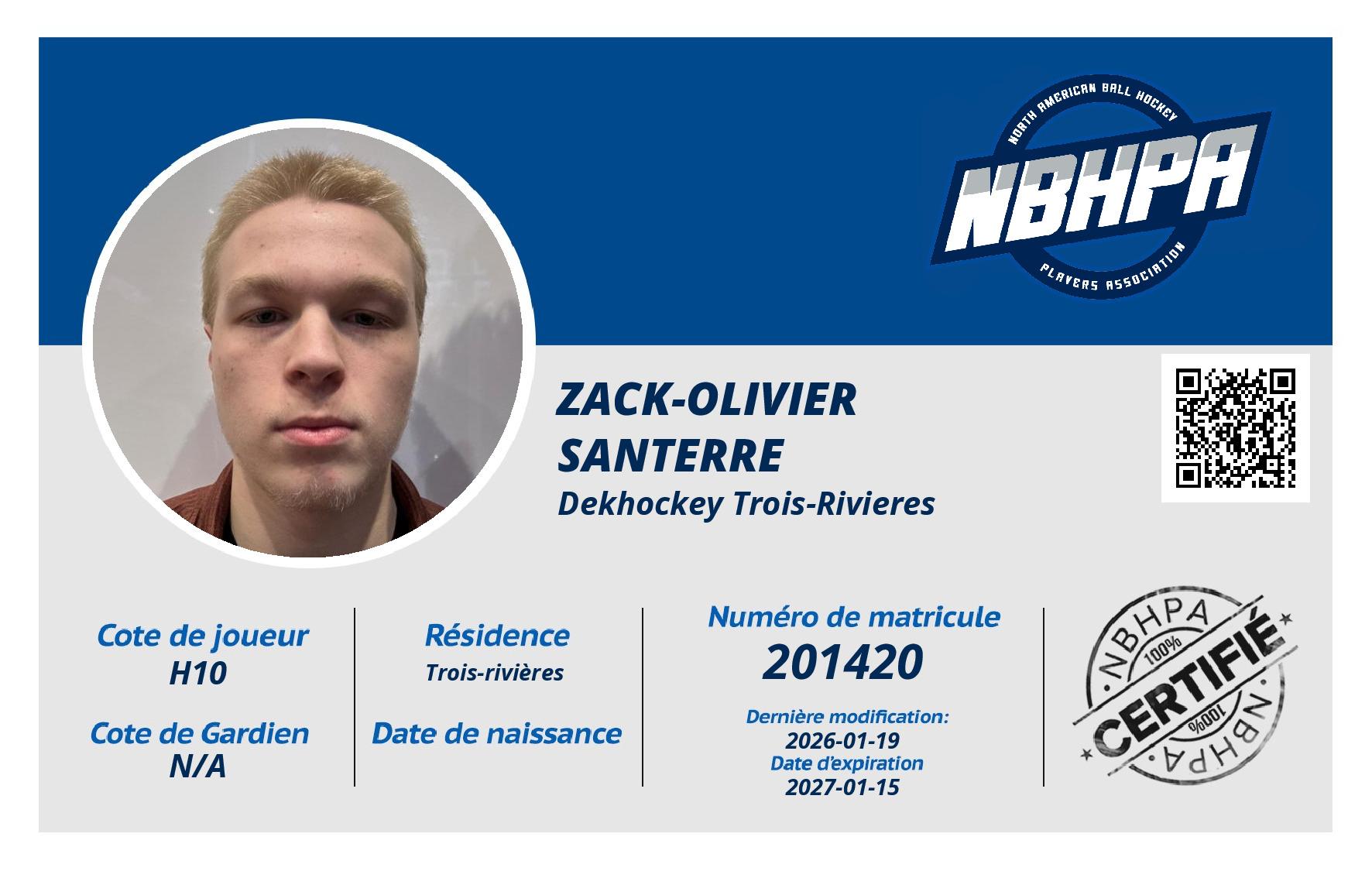 Zack-Olivier  Santerre