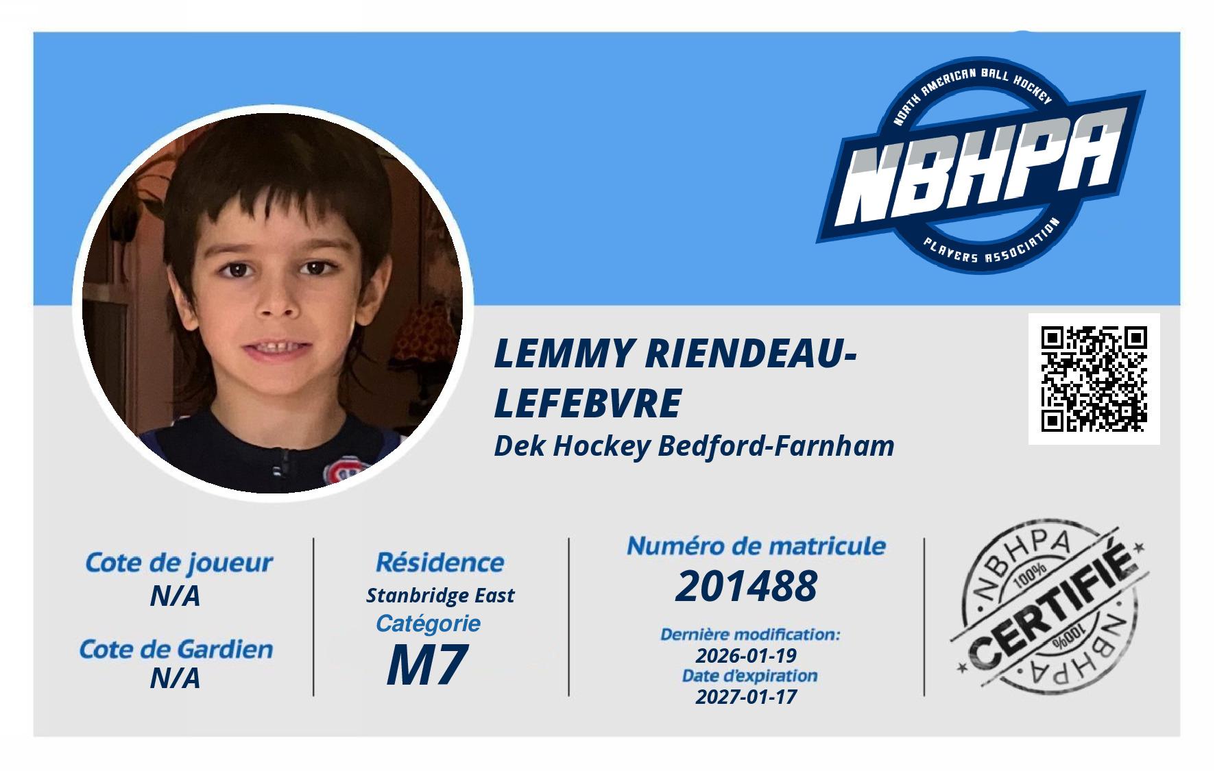 Lemmy RIENDEAU-LEFEBVRE