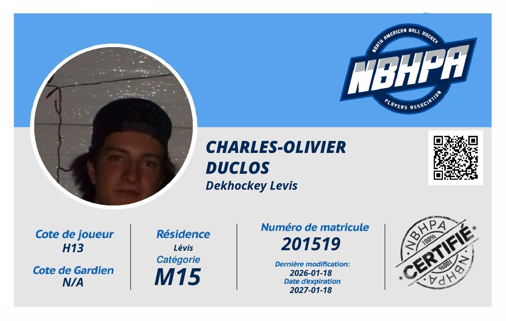 Charles-olivier Duclos