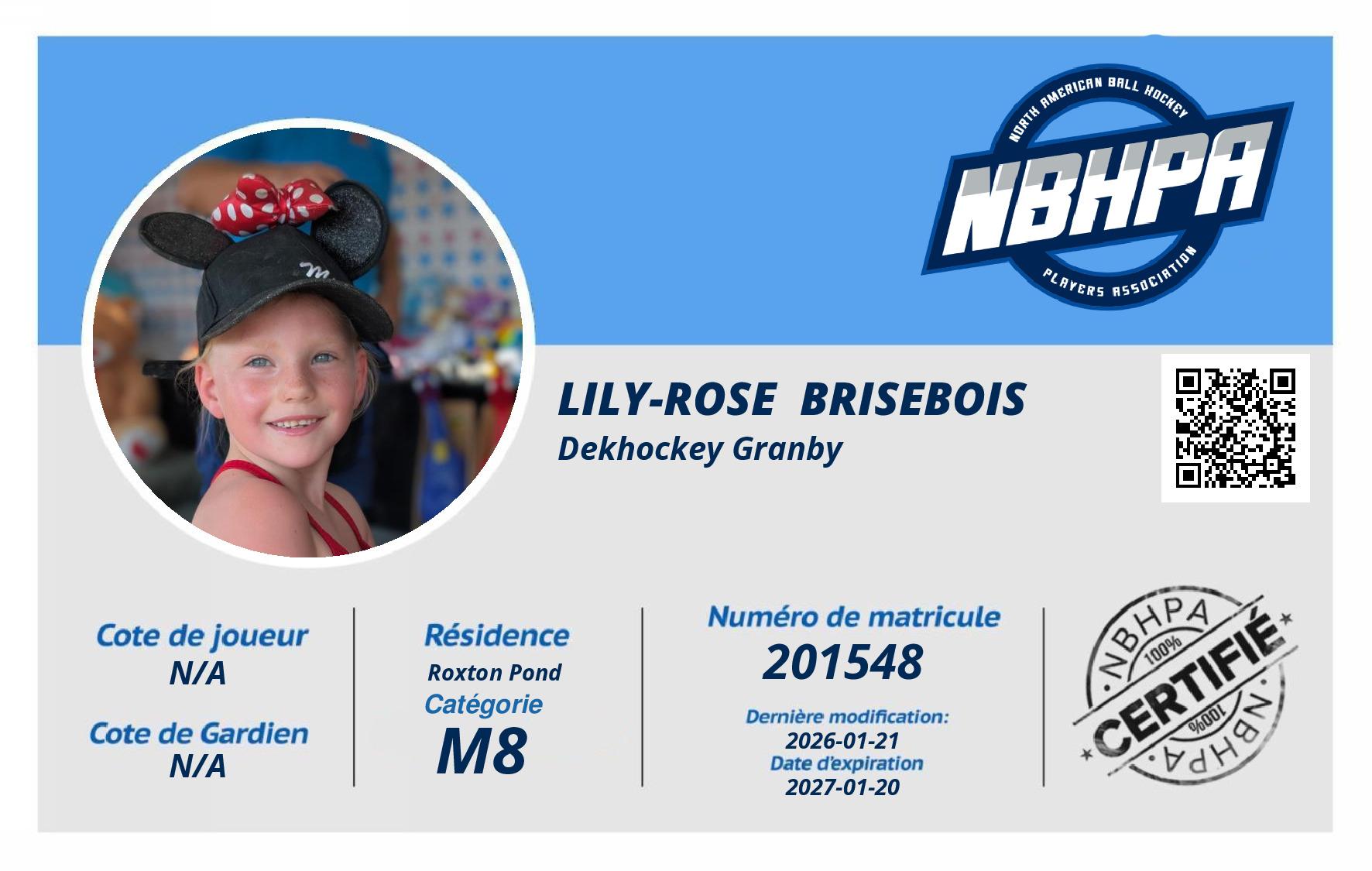 Lily-Rose  Brisebois 