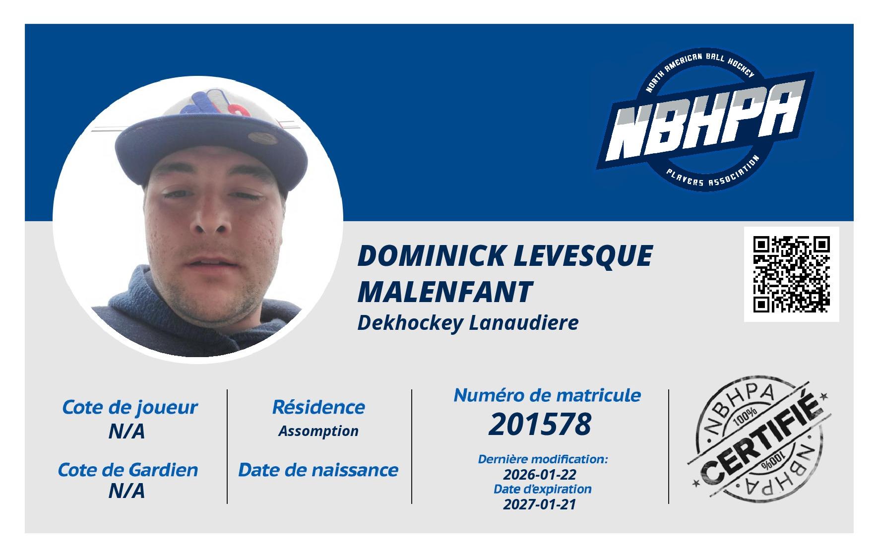 Dominick Levesque malenfant