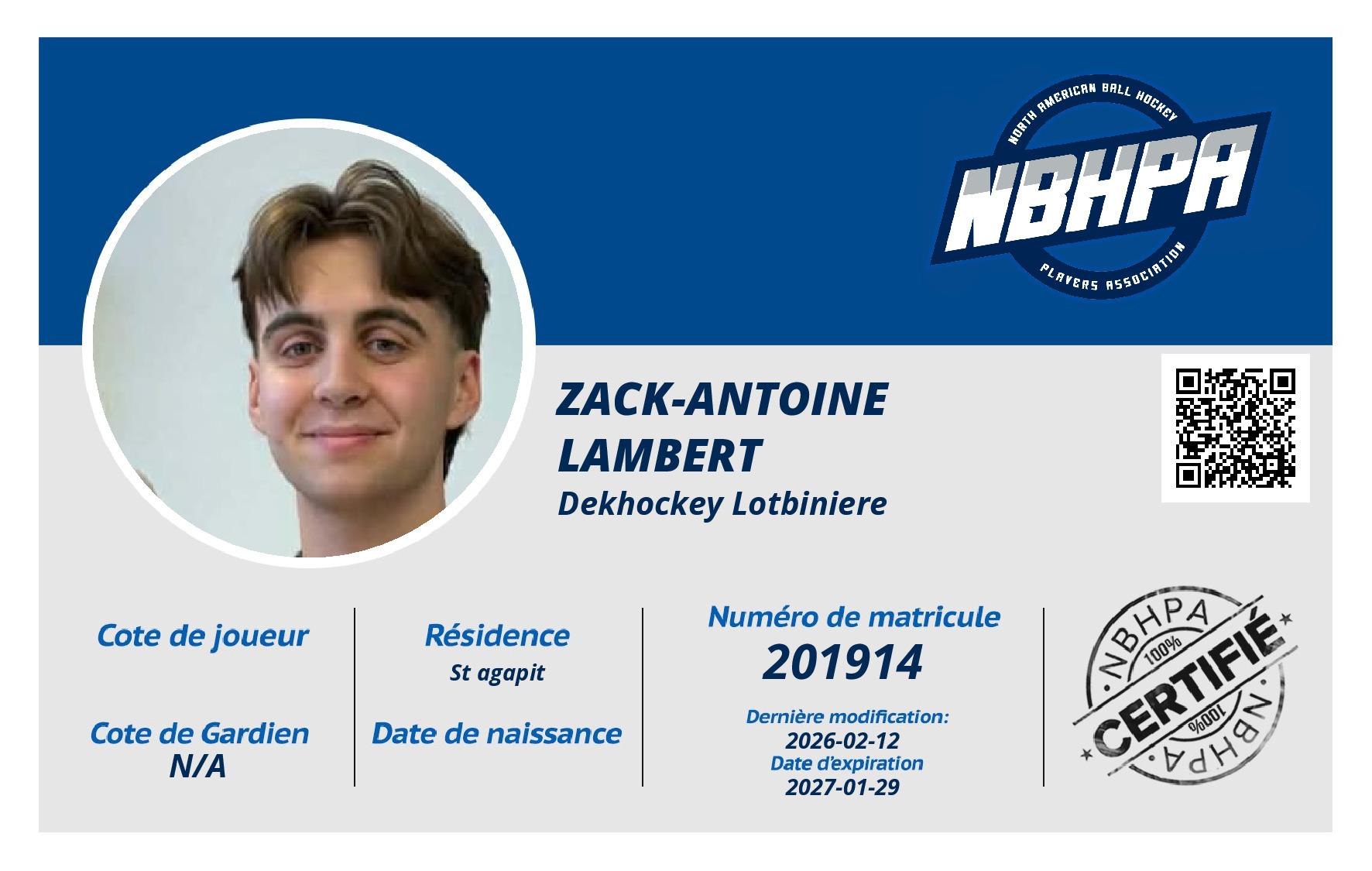 Zack-Antoine Lambert