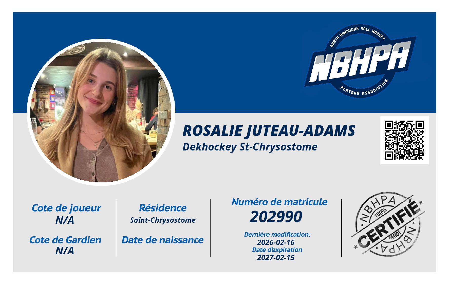 Rosalie Juteau-Adams