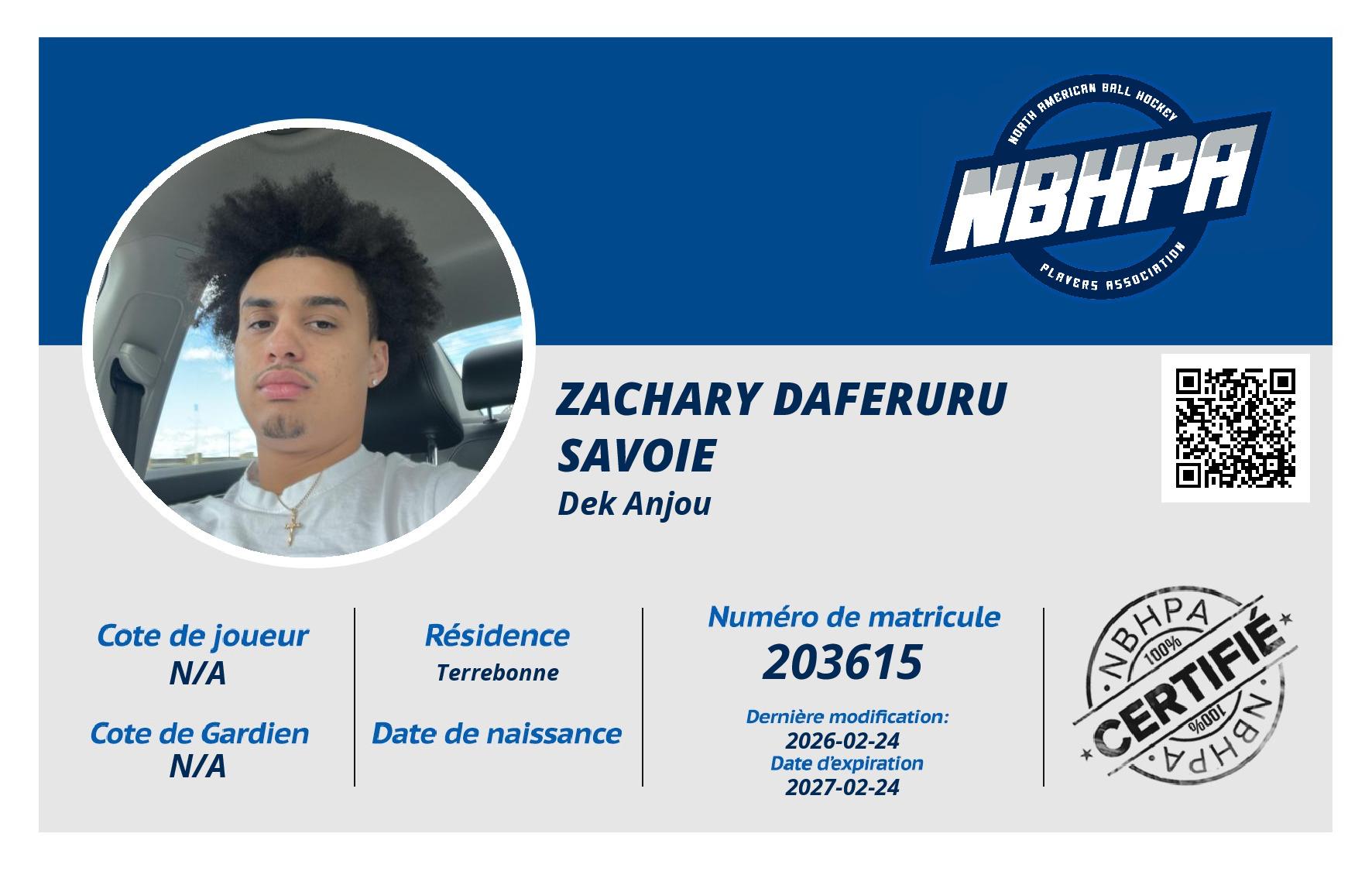 Zachary Daferuru savoie