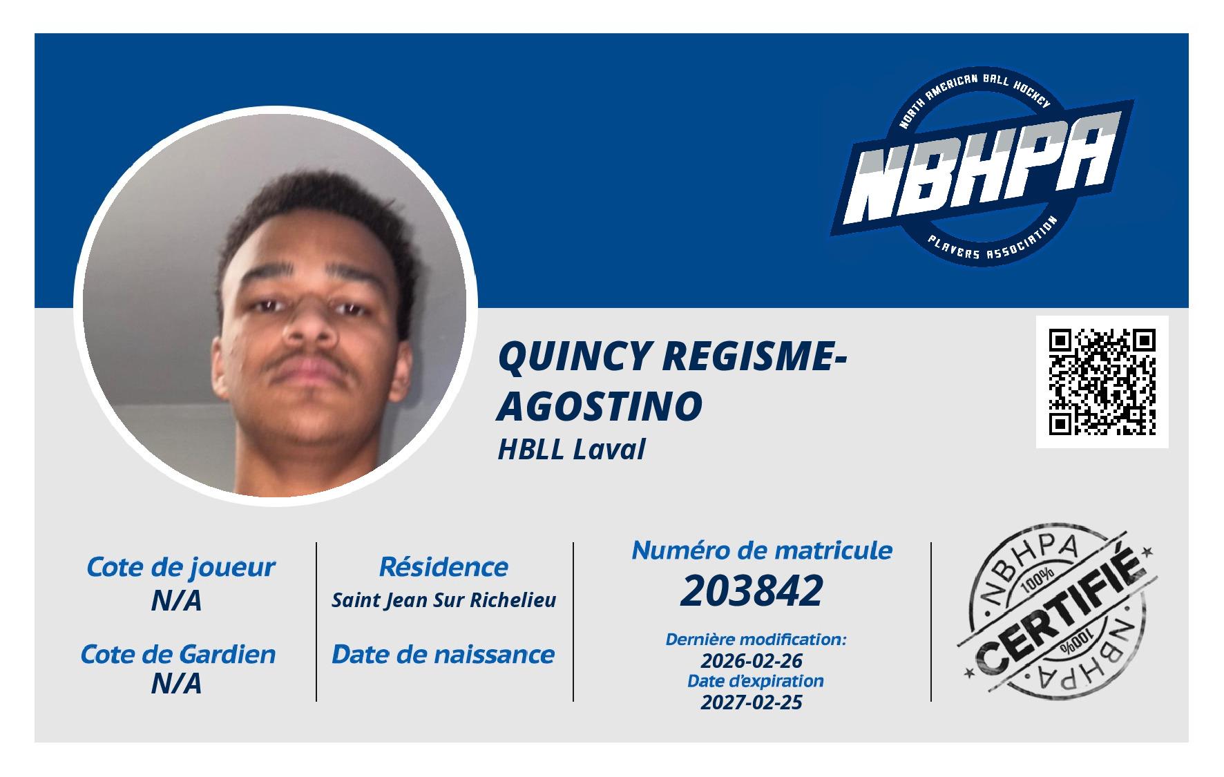 Quincy Regisme-agostino