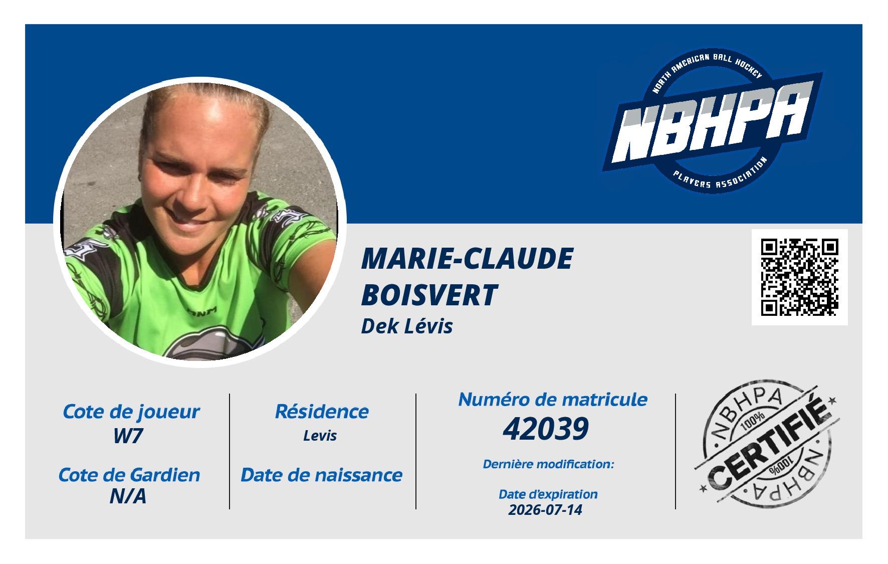 Marie-Claude Boisvert 
