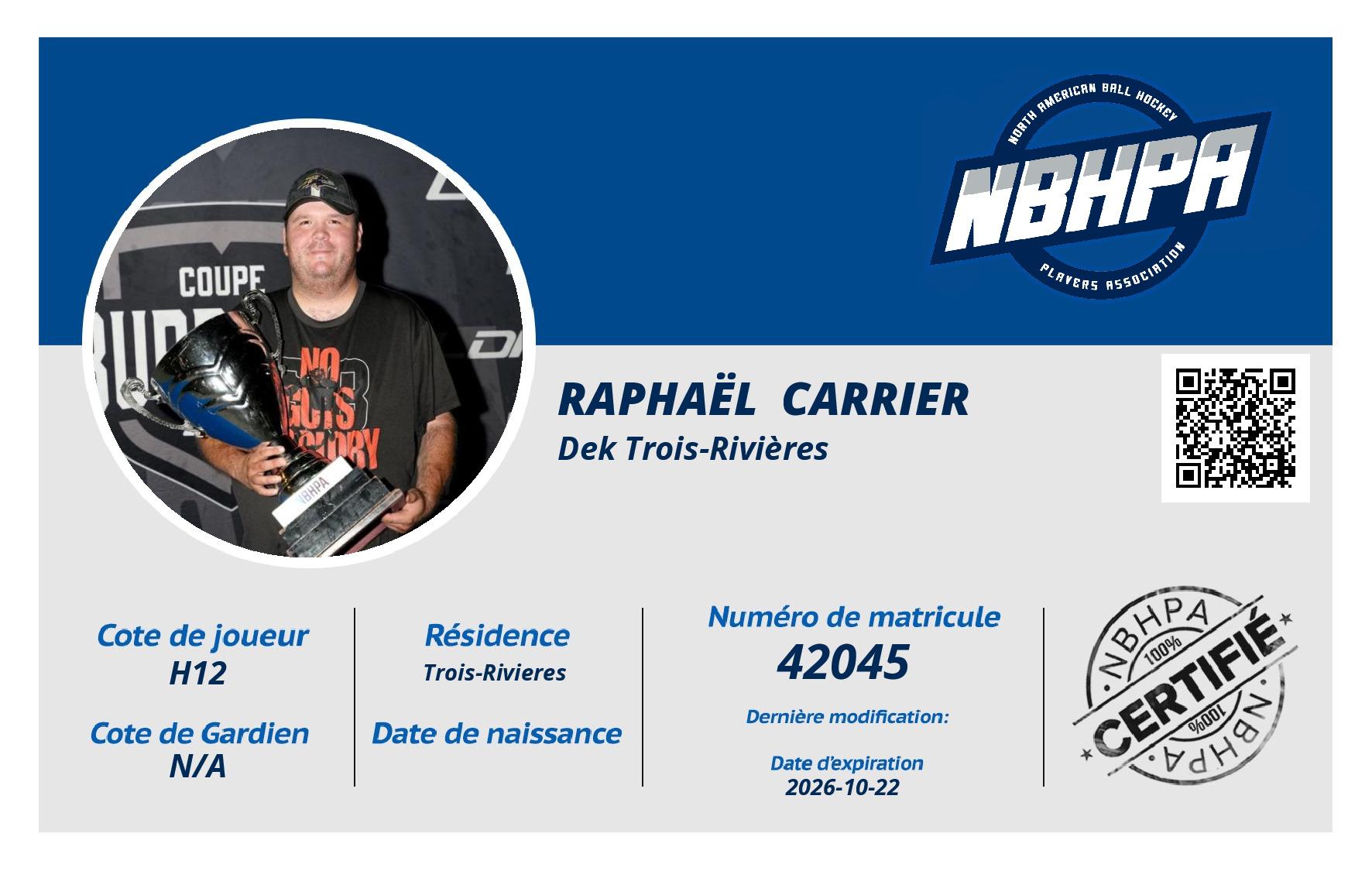 Raphaël  Carrier