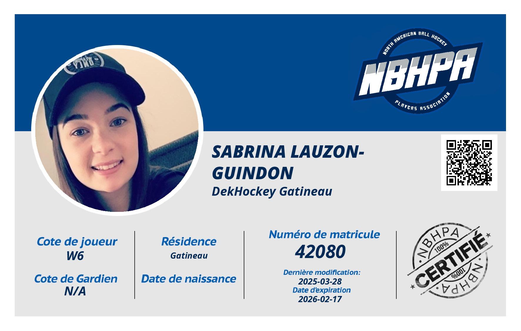 Sabrina Lauzon-Guindon