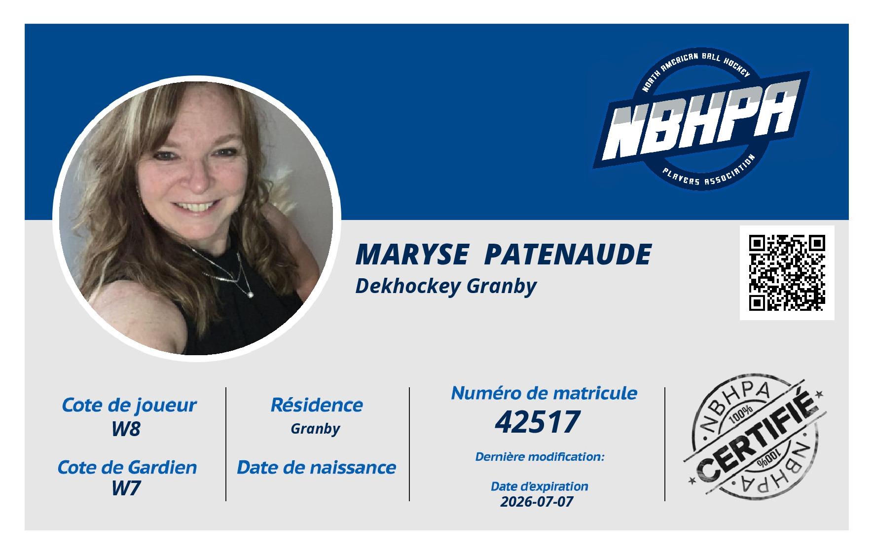 Maryse  Patenaude 