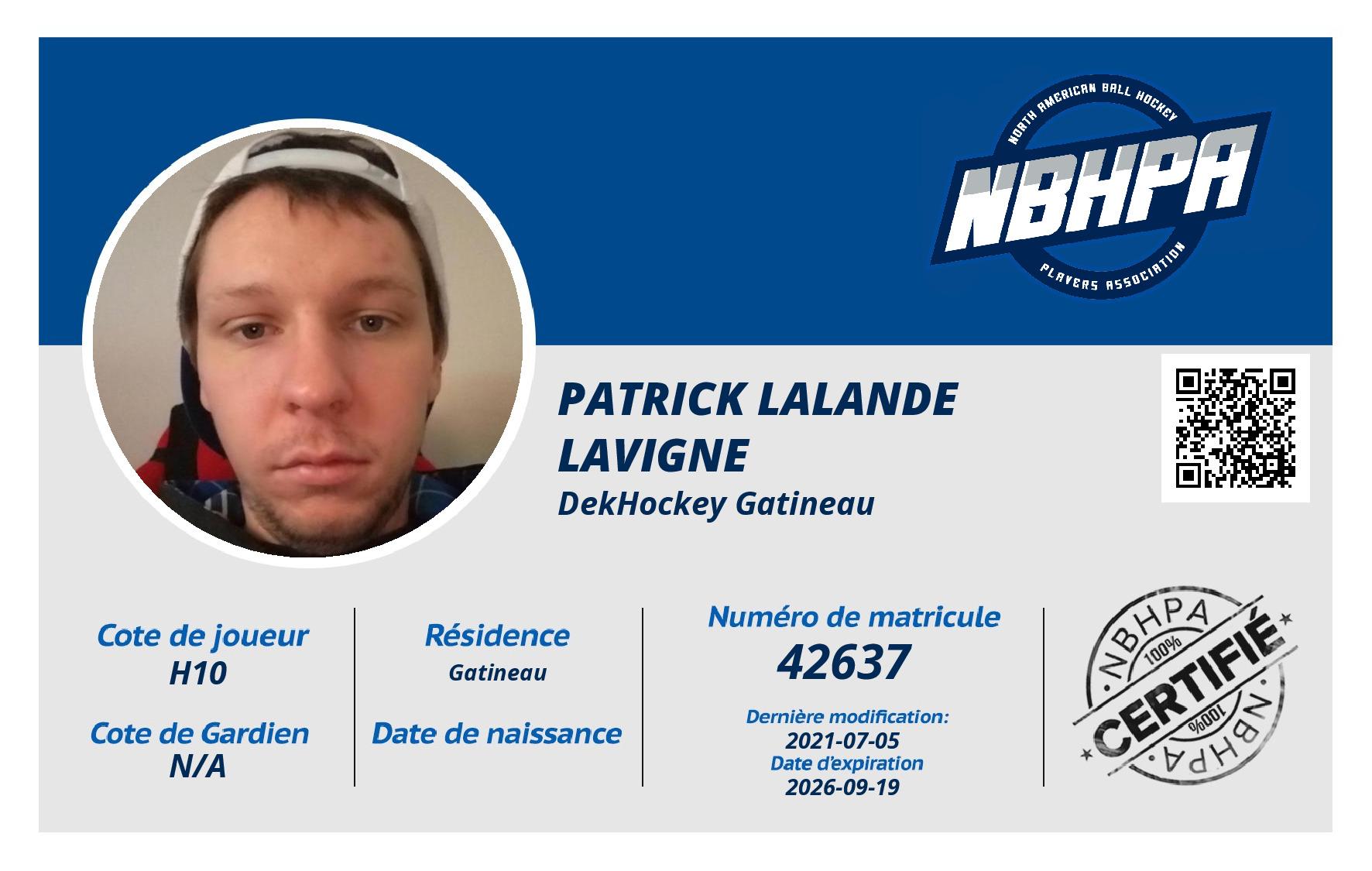 Patrick Lalande lavigne