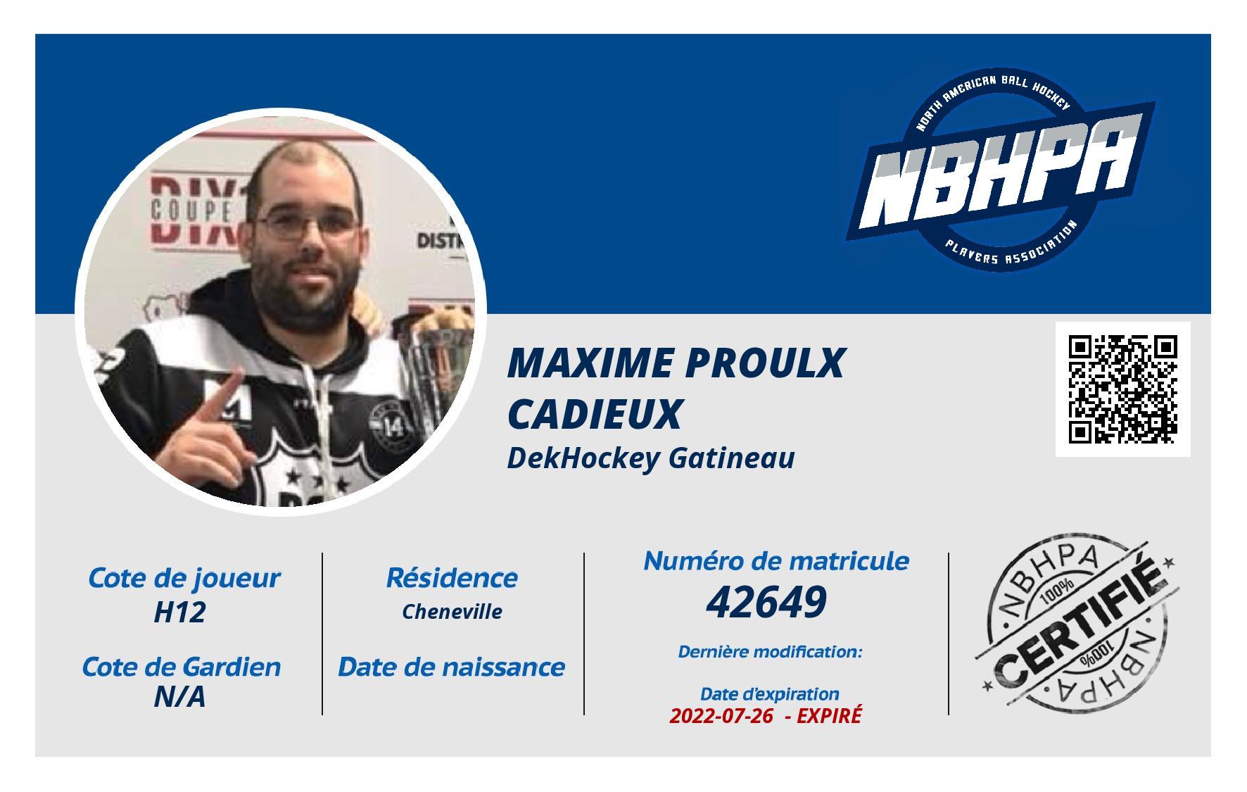Maxime Proulx cadieux