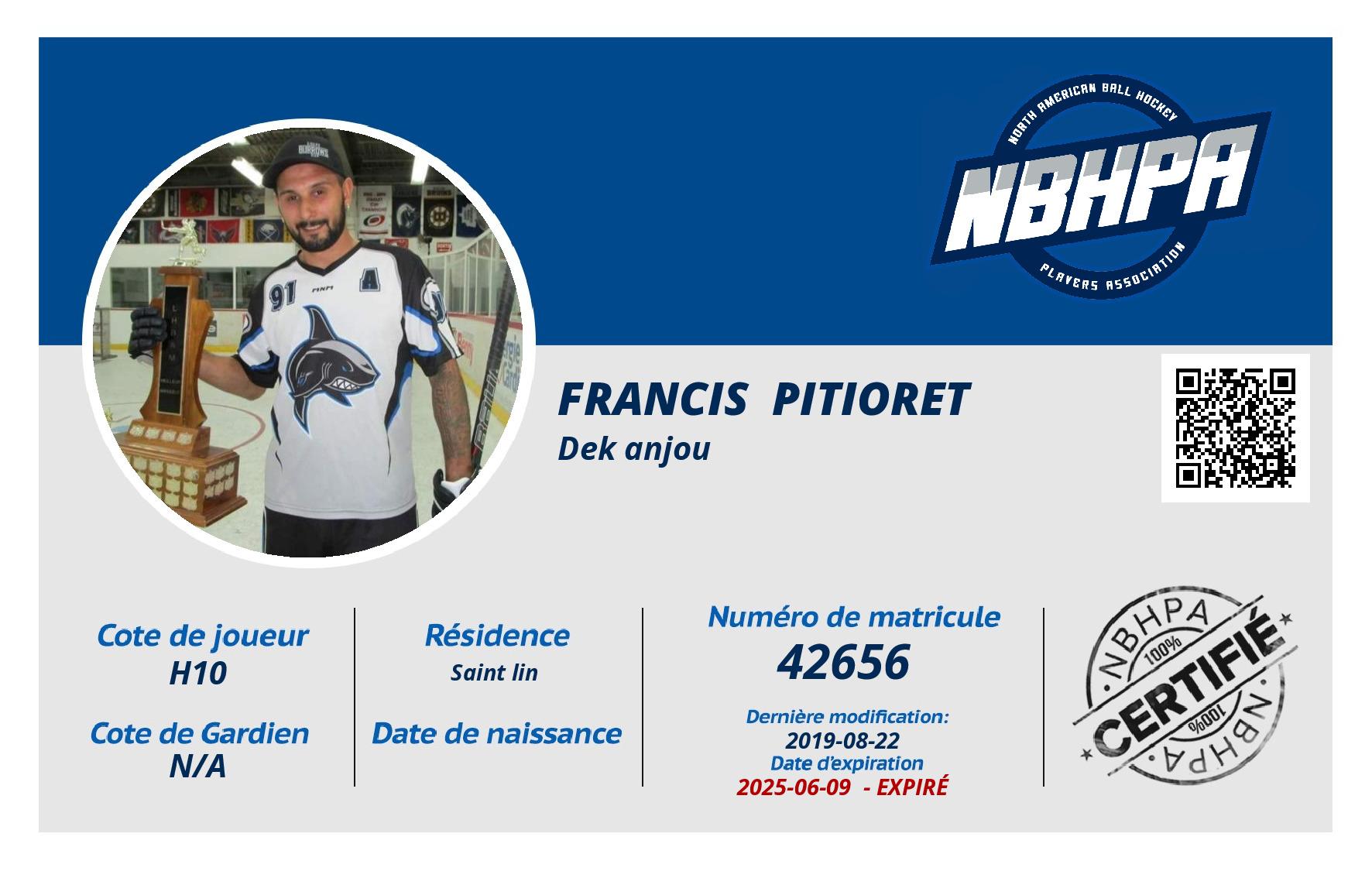 Francis  Pitioret
