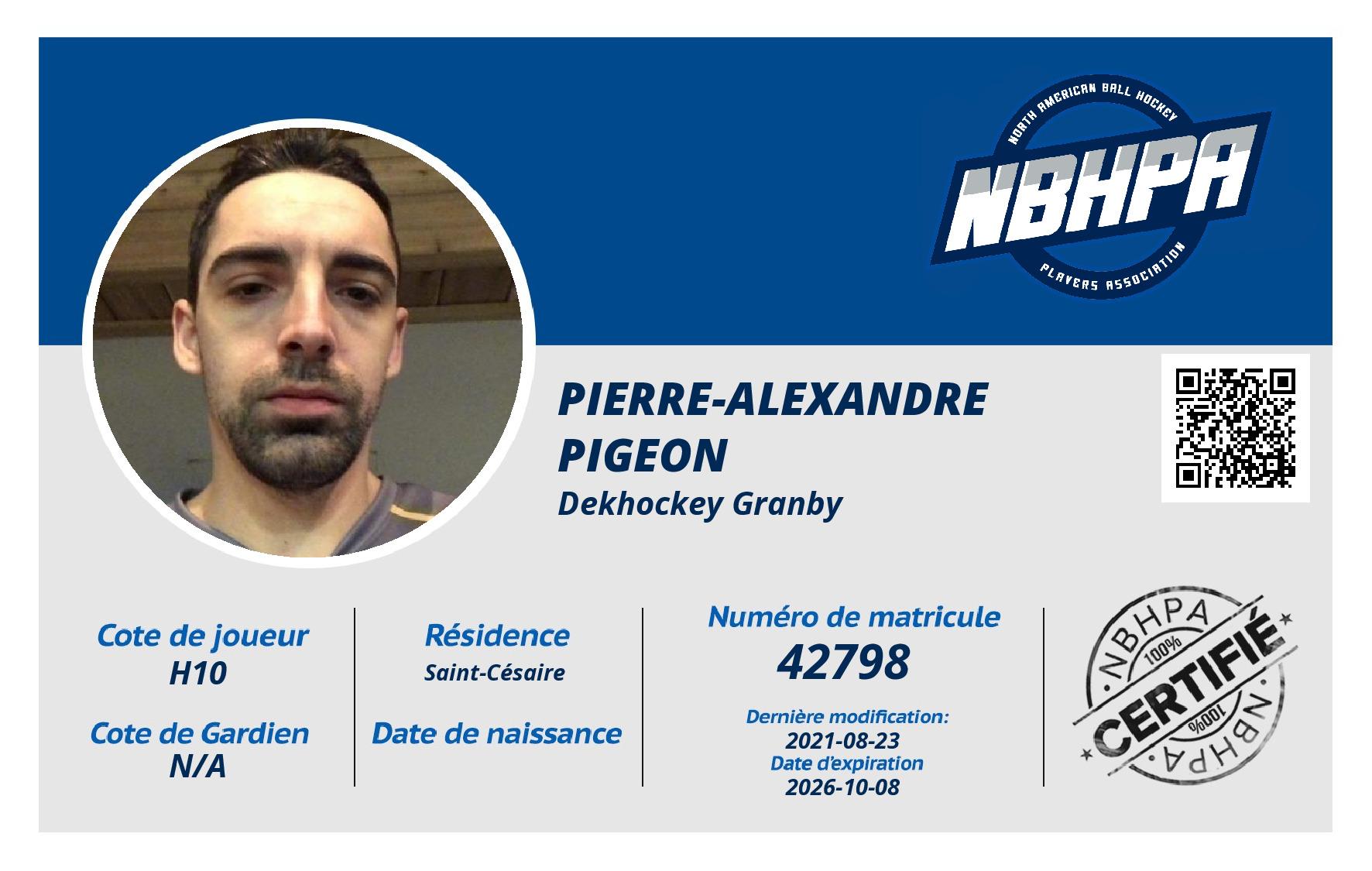 Pierre-alexandre Pigeon 