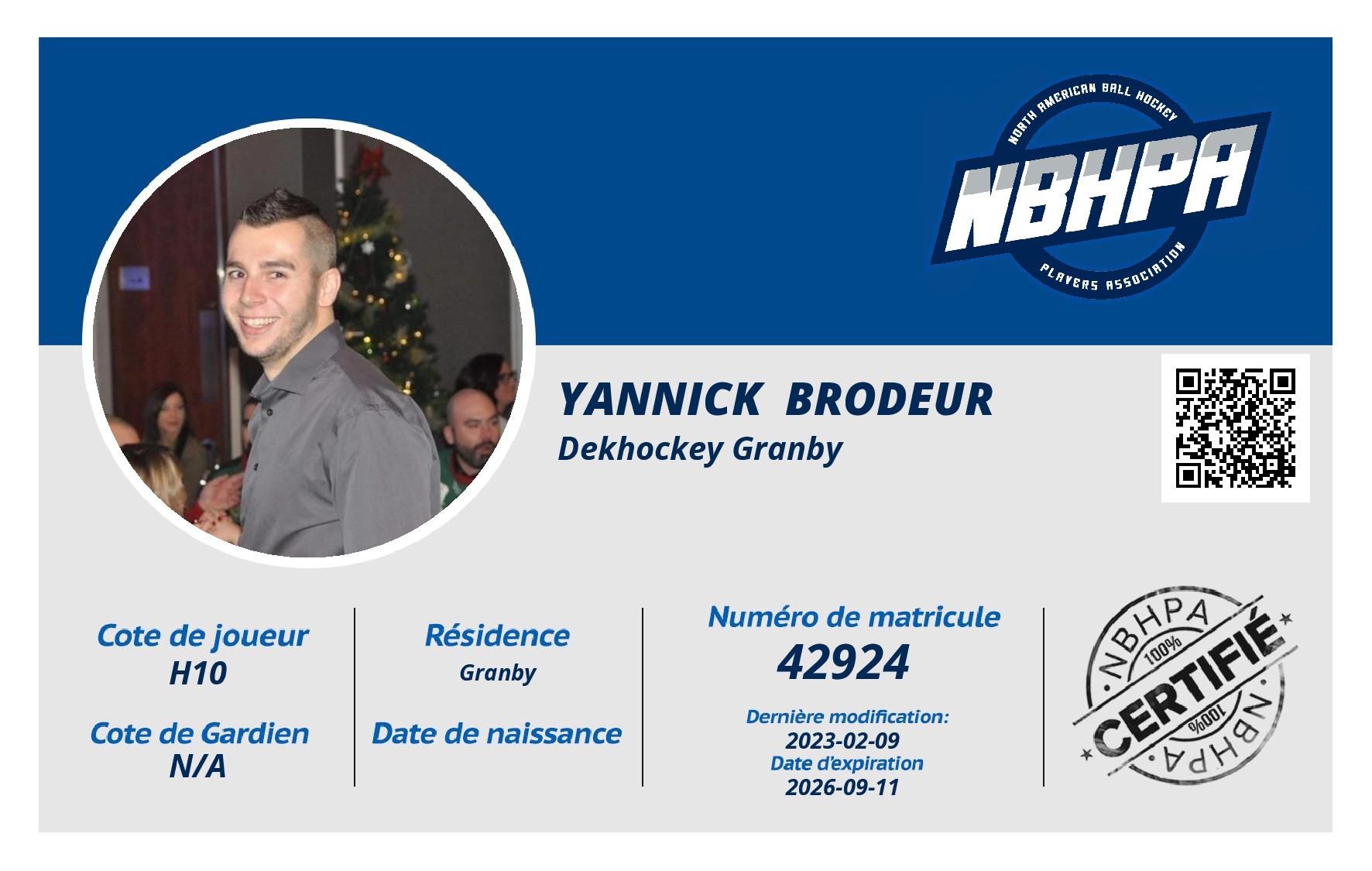 Yannick  Brodeur