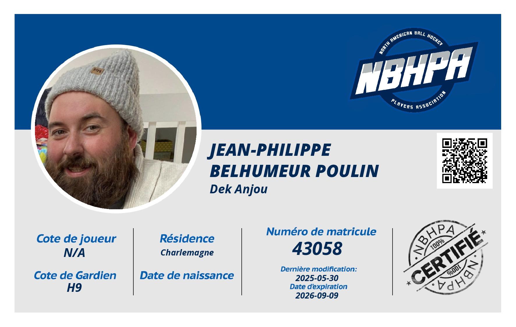 Jean-Philippe  Belhumeur Poulin
