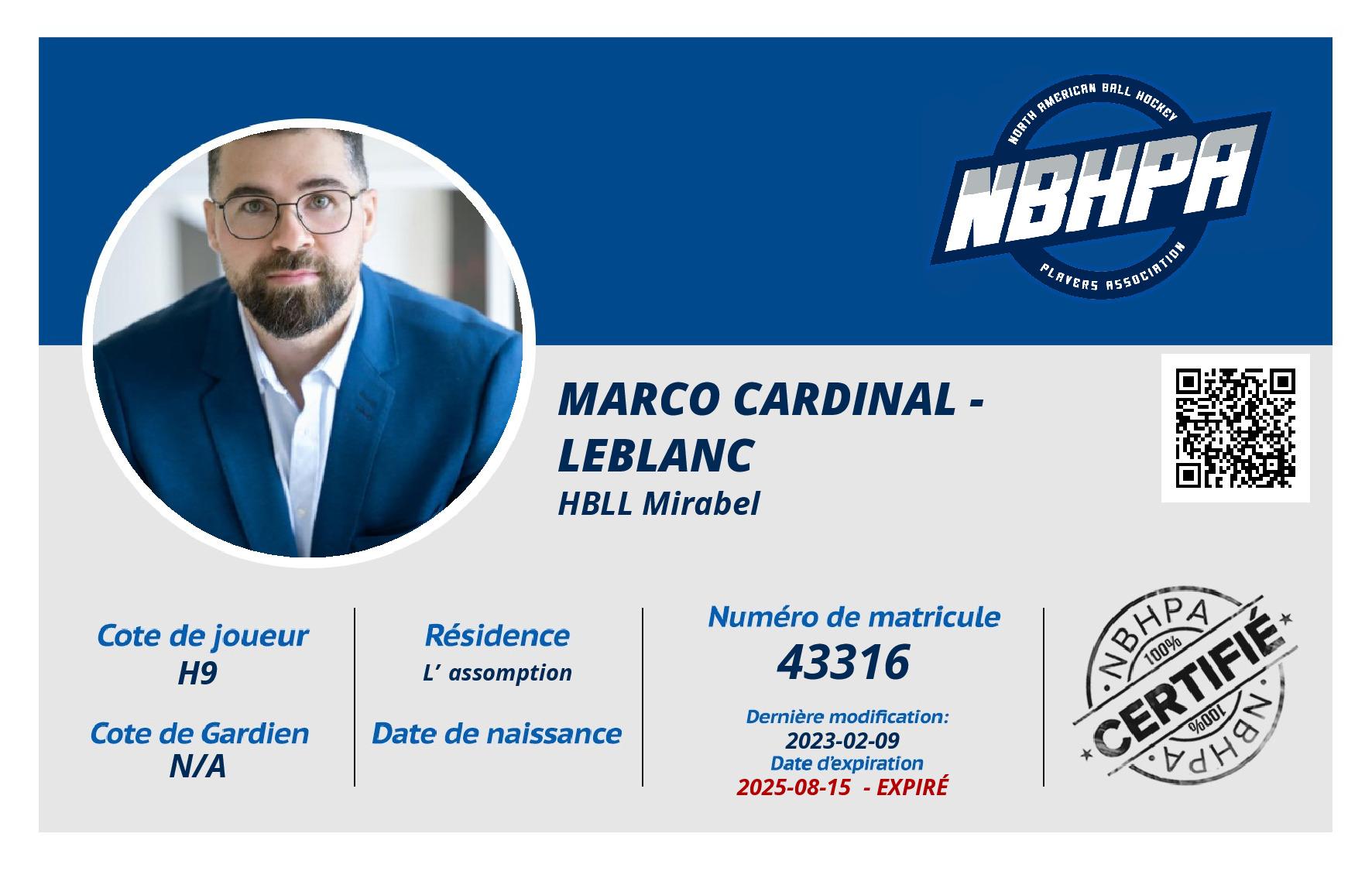 Marco Cardinal - Leblanc