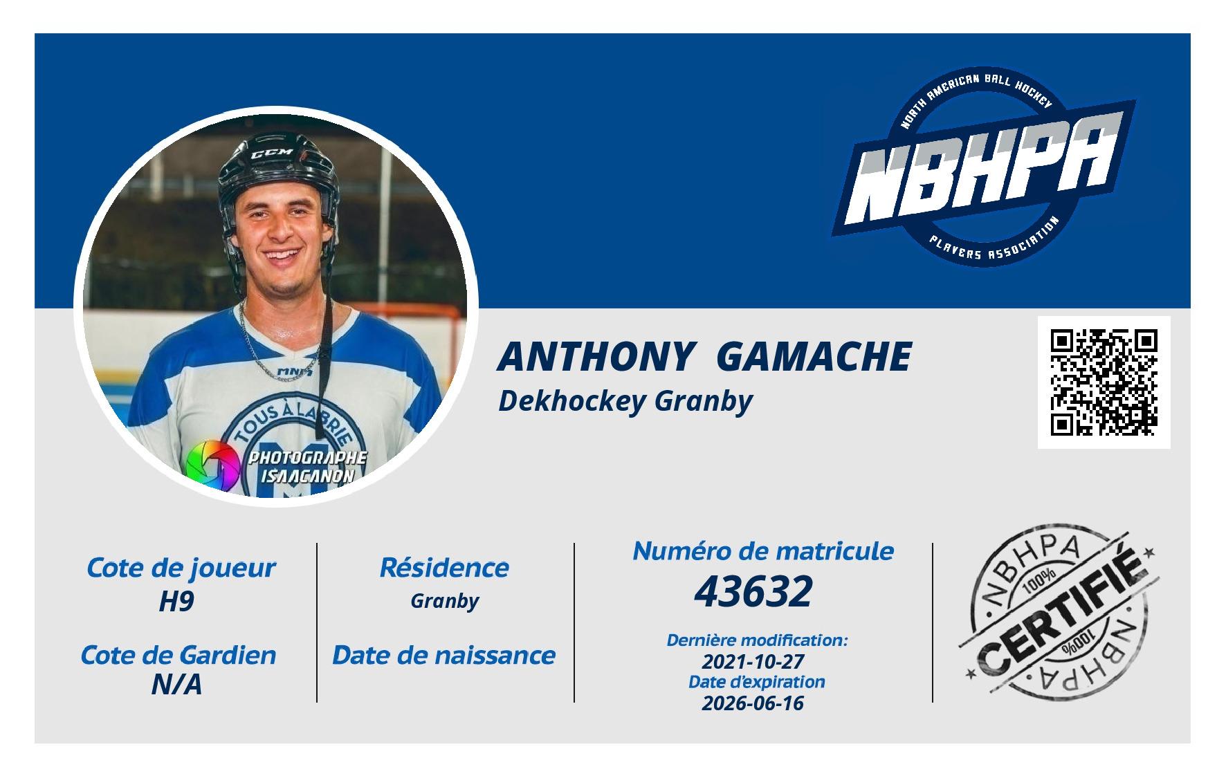 Anthony  Gamache