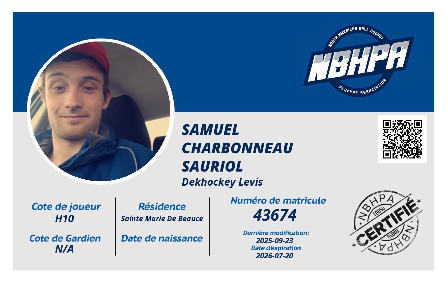 Samuel Charbonneau Sauriol