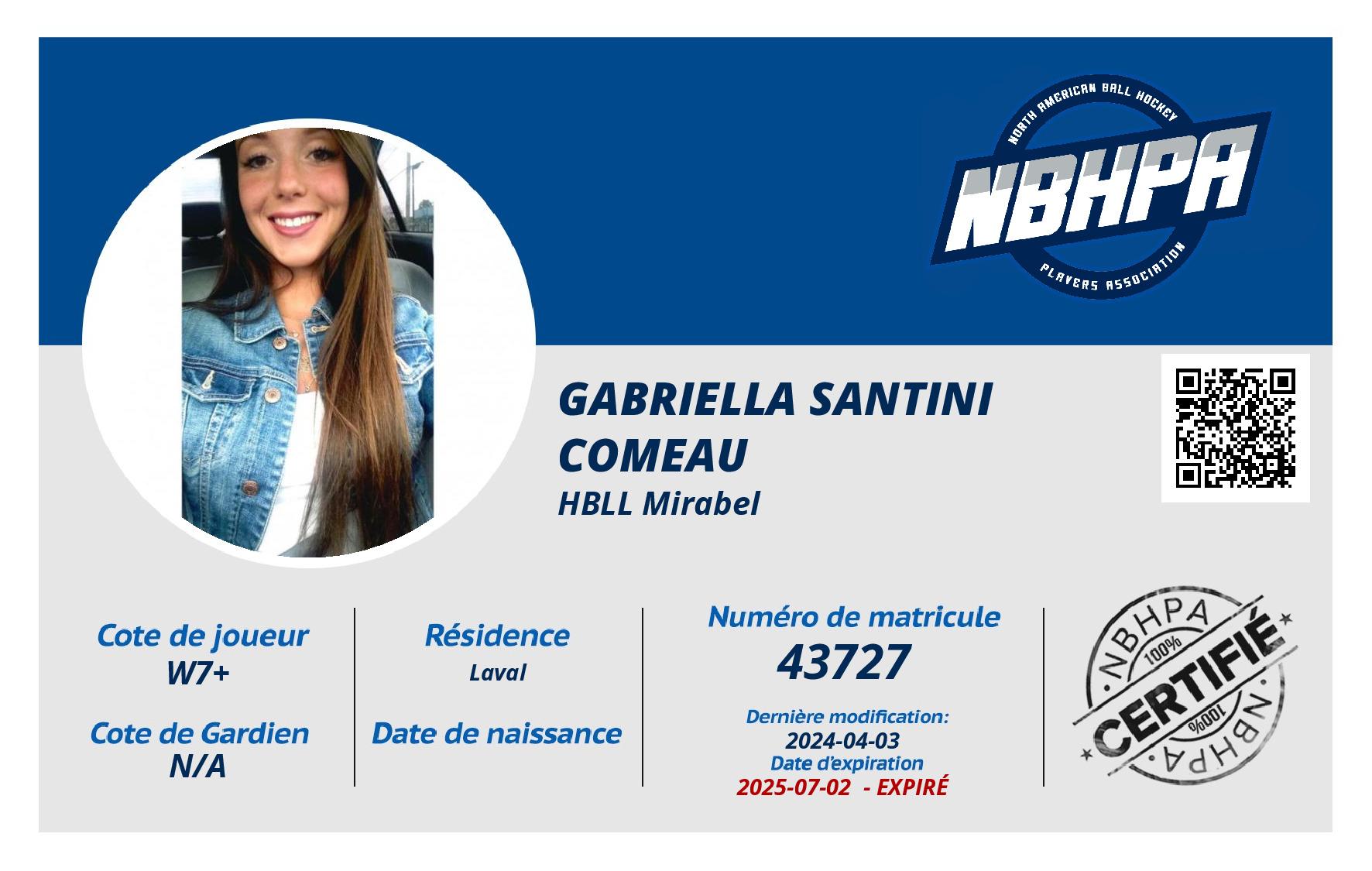 Gabriella Santini Comeau