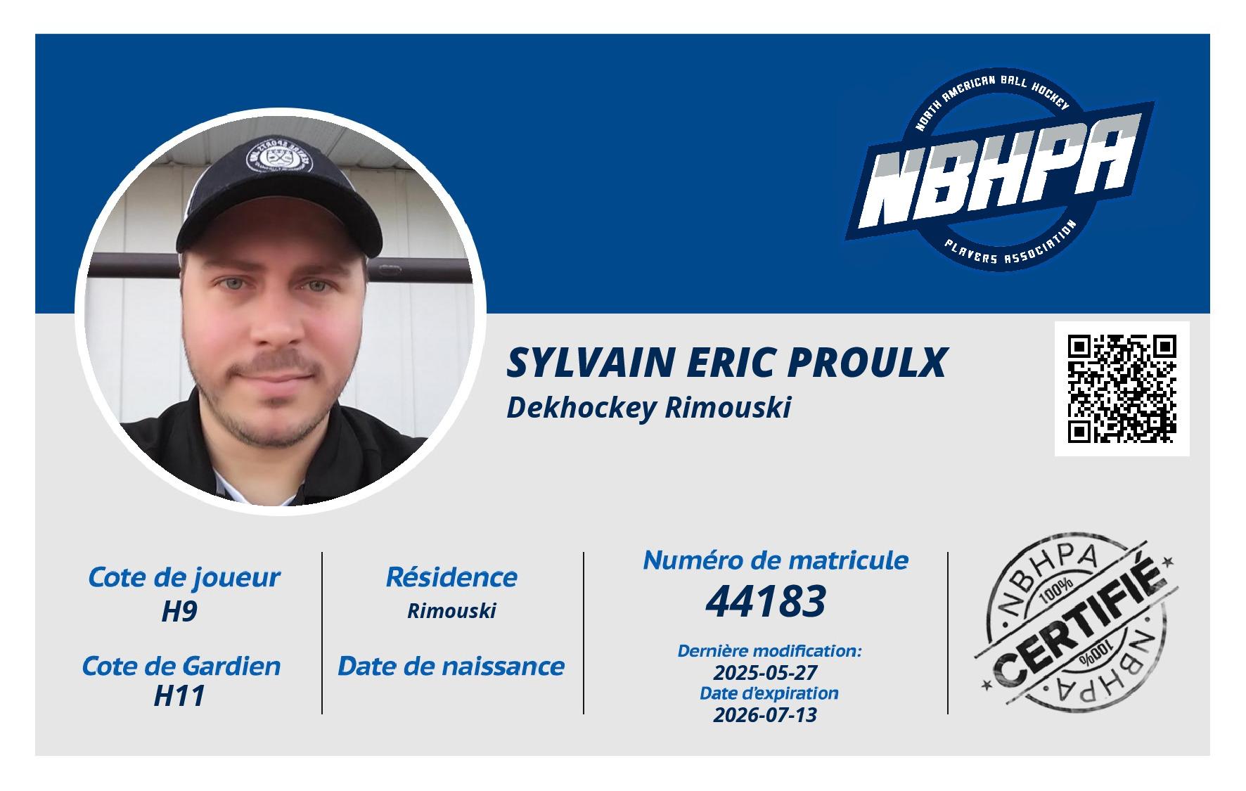 Sylvain Eric Proulx