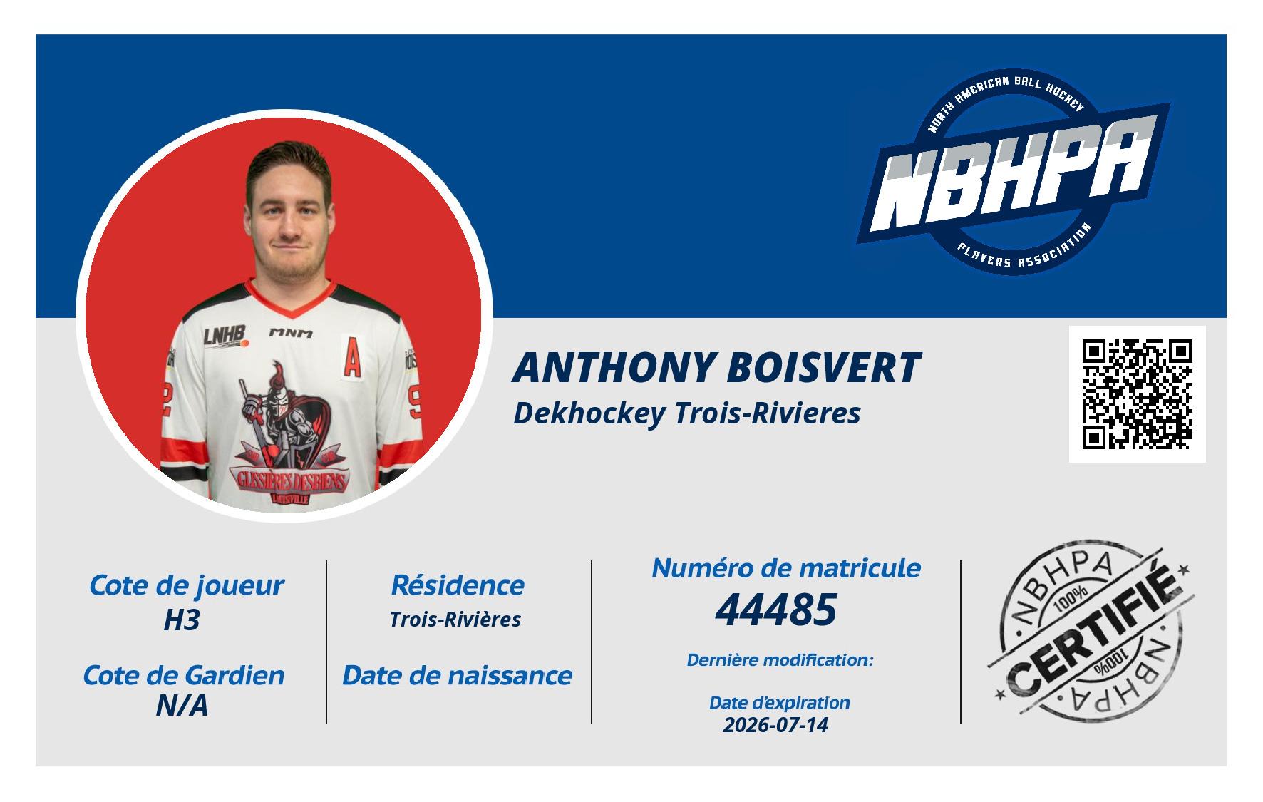 Anthony Boisvert