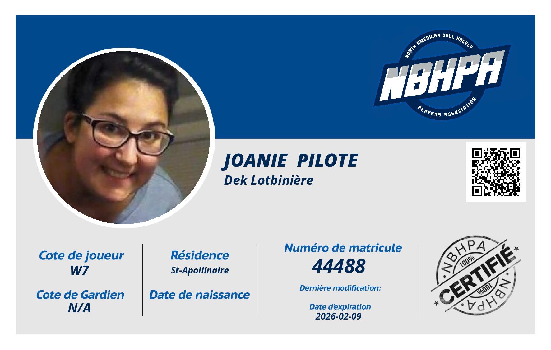 Joanie  Pilote