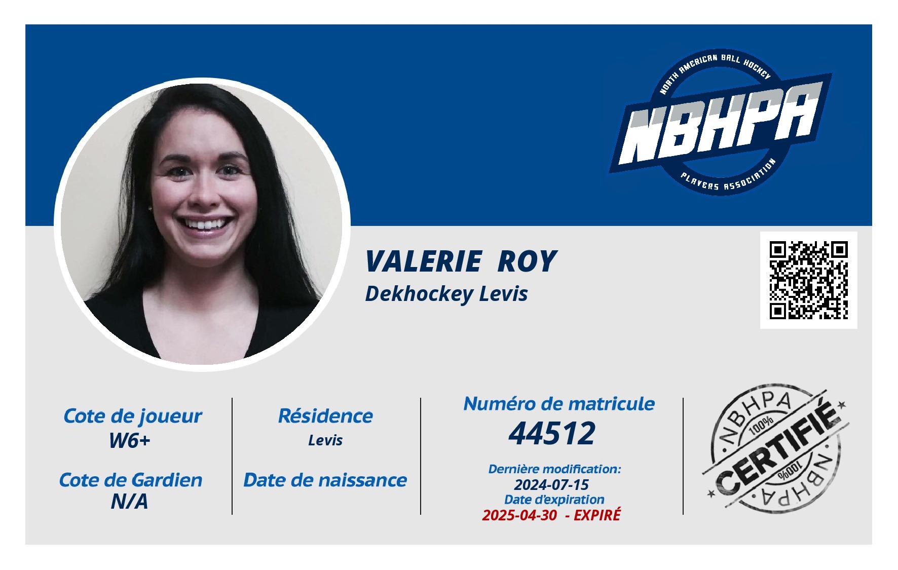 Valerie  Roy 