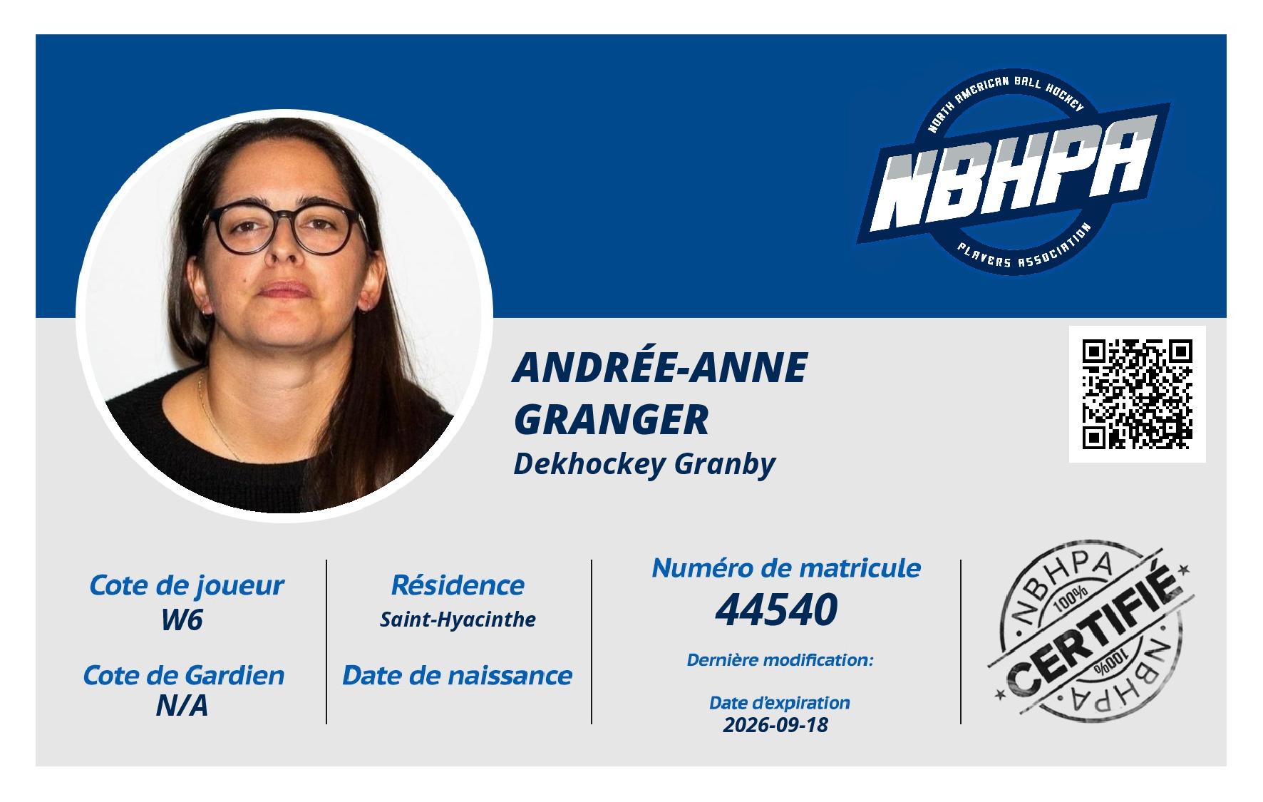 Andrée-Anne Granger