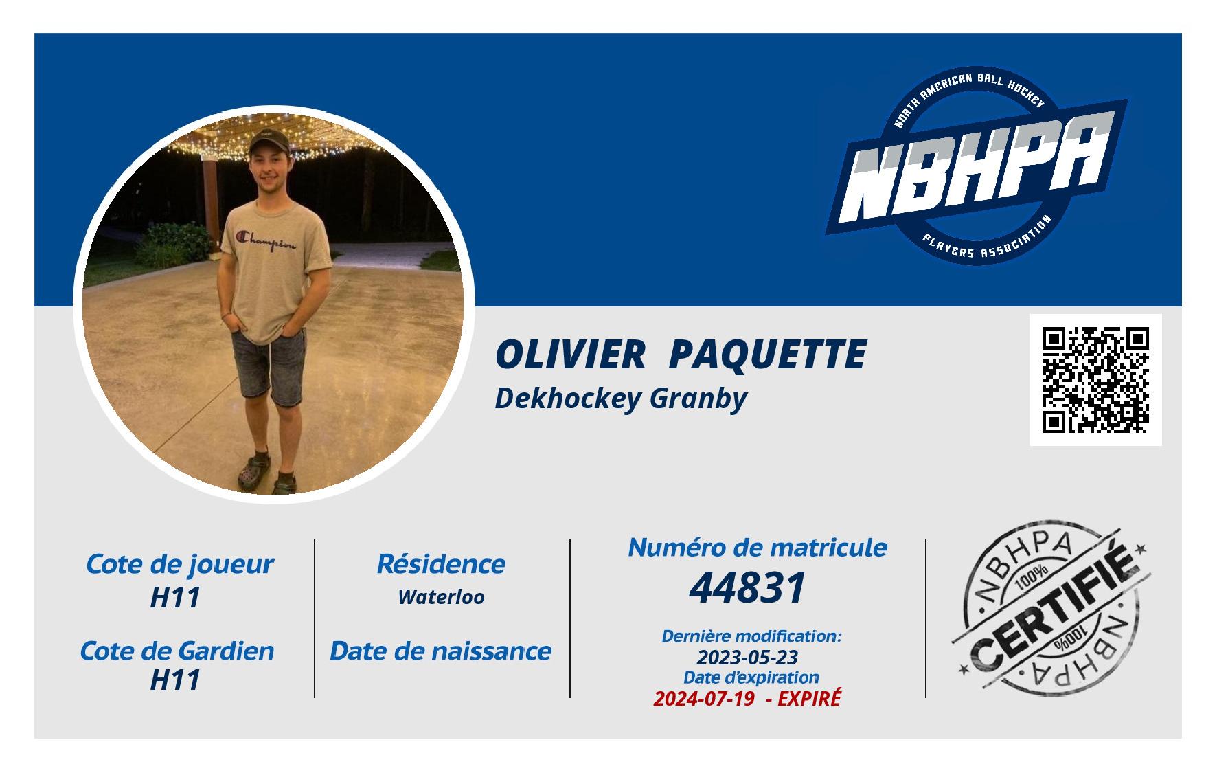 Olivier  Paquette