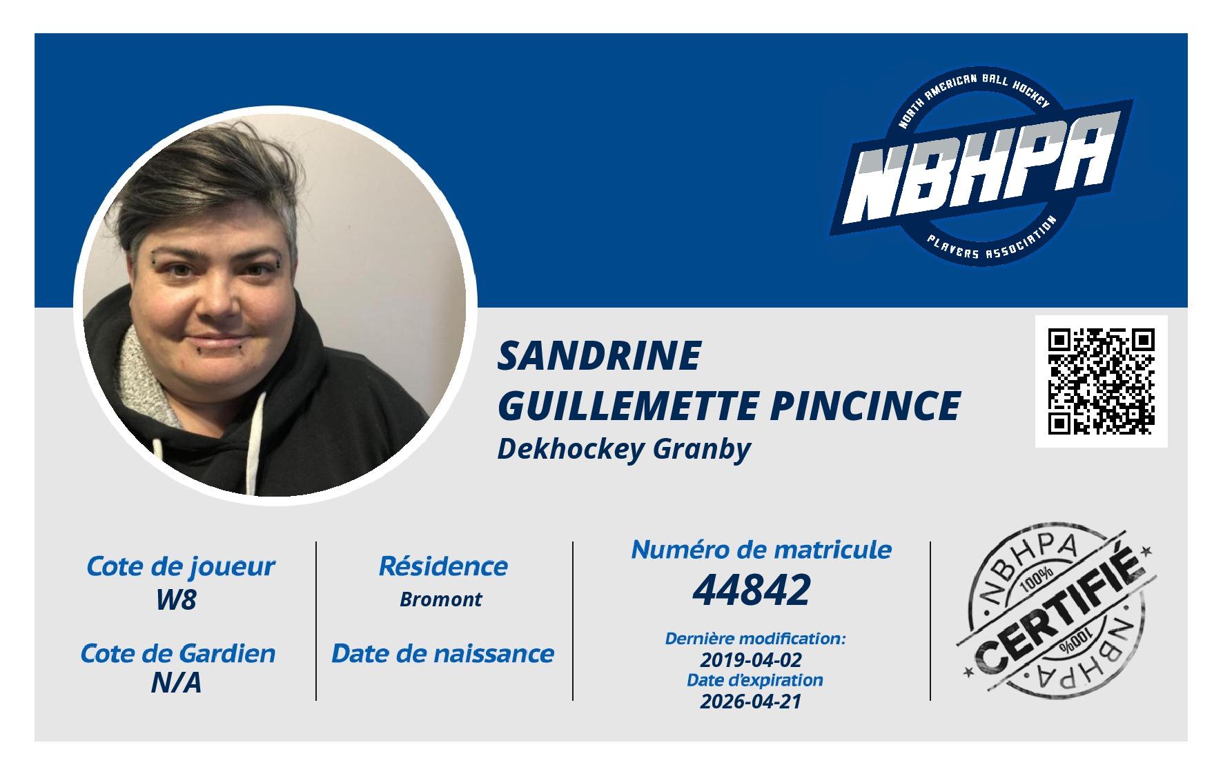 Sandrine Guillemette Pincince