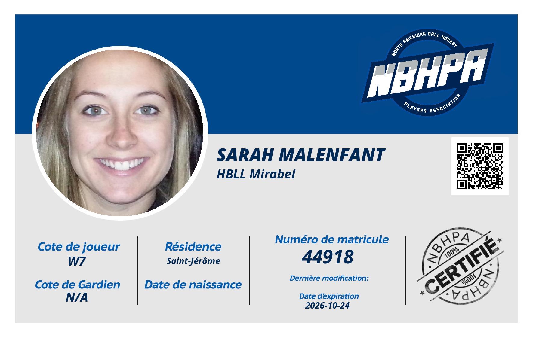 Sarah Malenfant