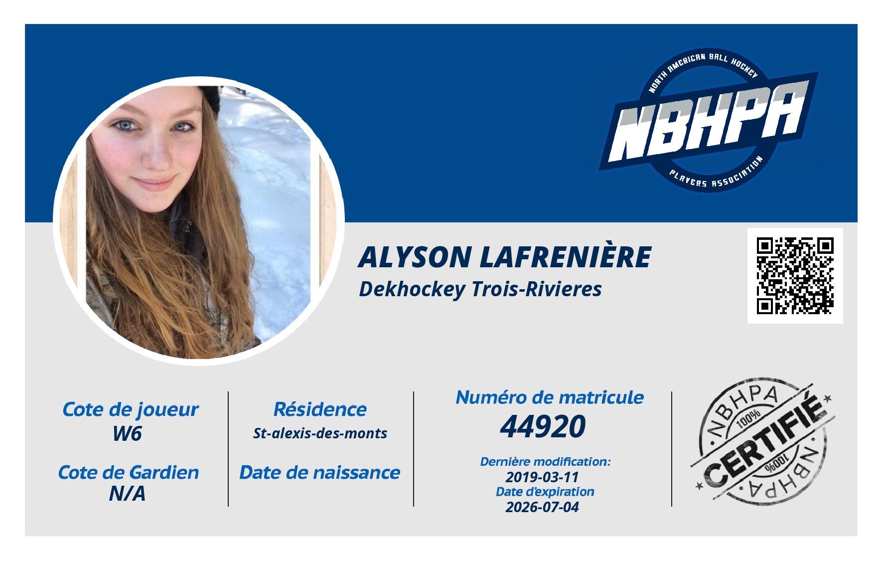 Alyson Lafrenière
