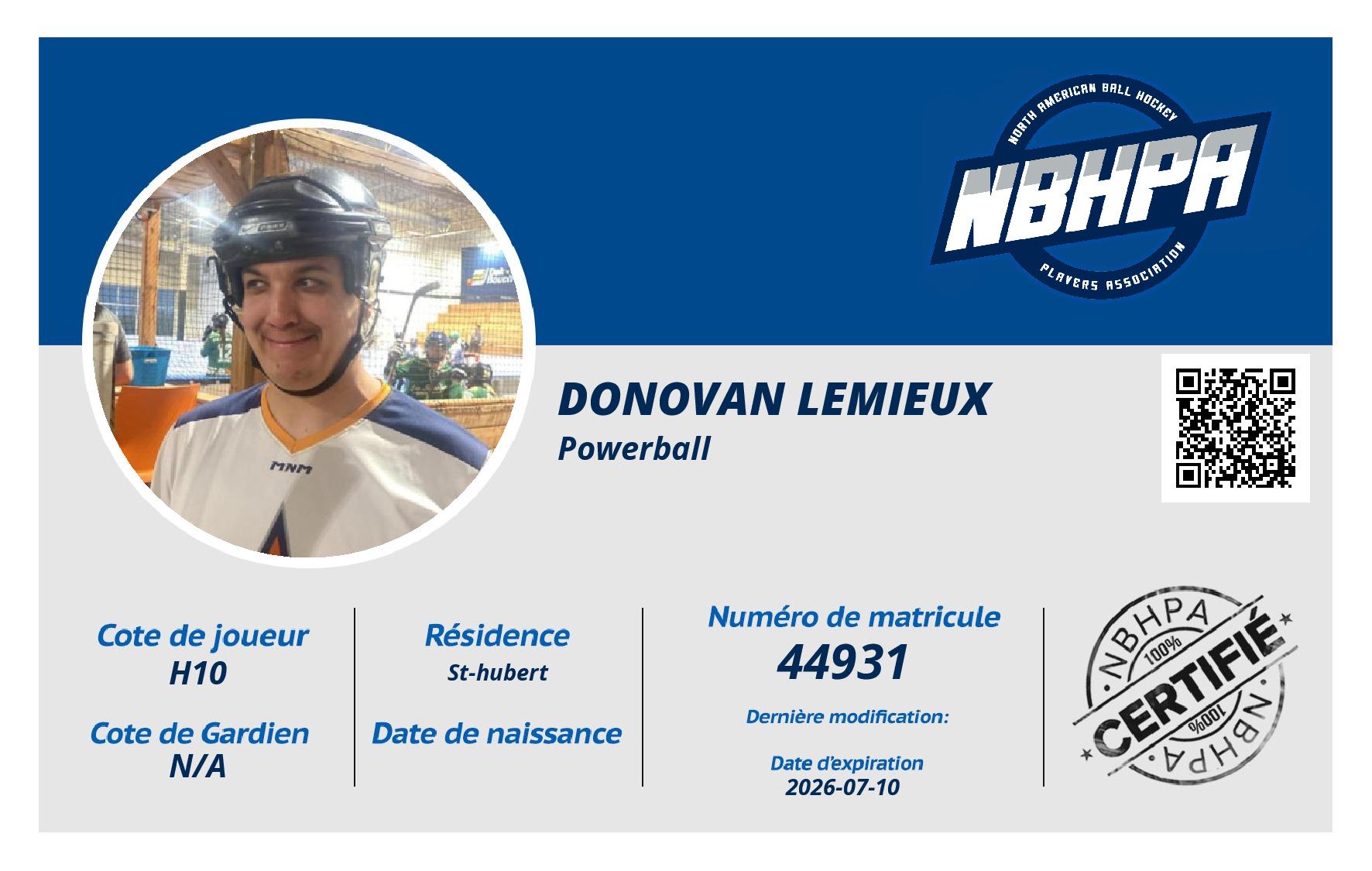 Donovan Lemieux