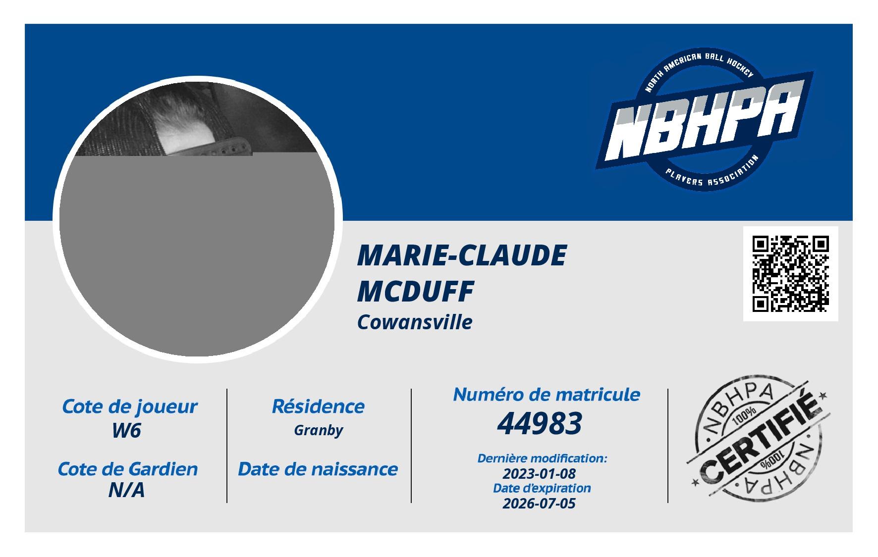 Marie-Claude  Mcduff