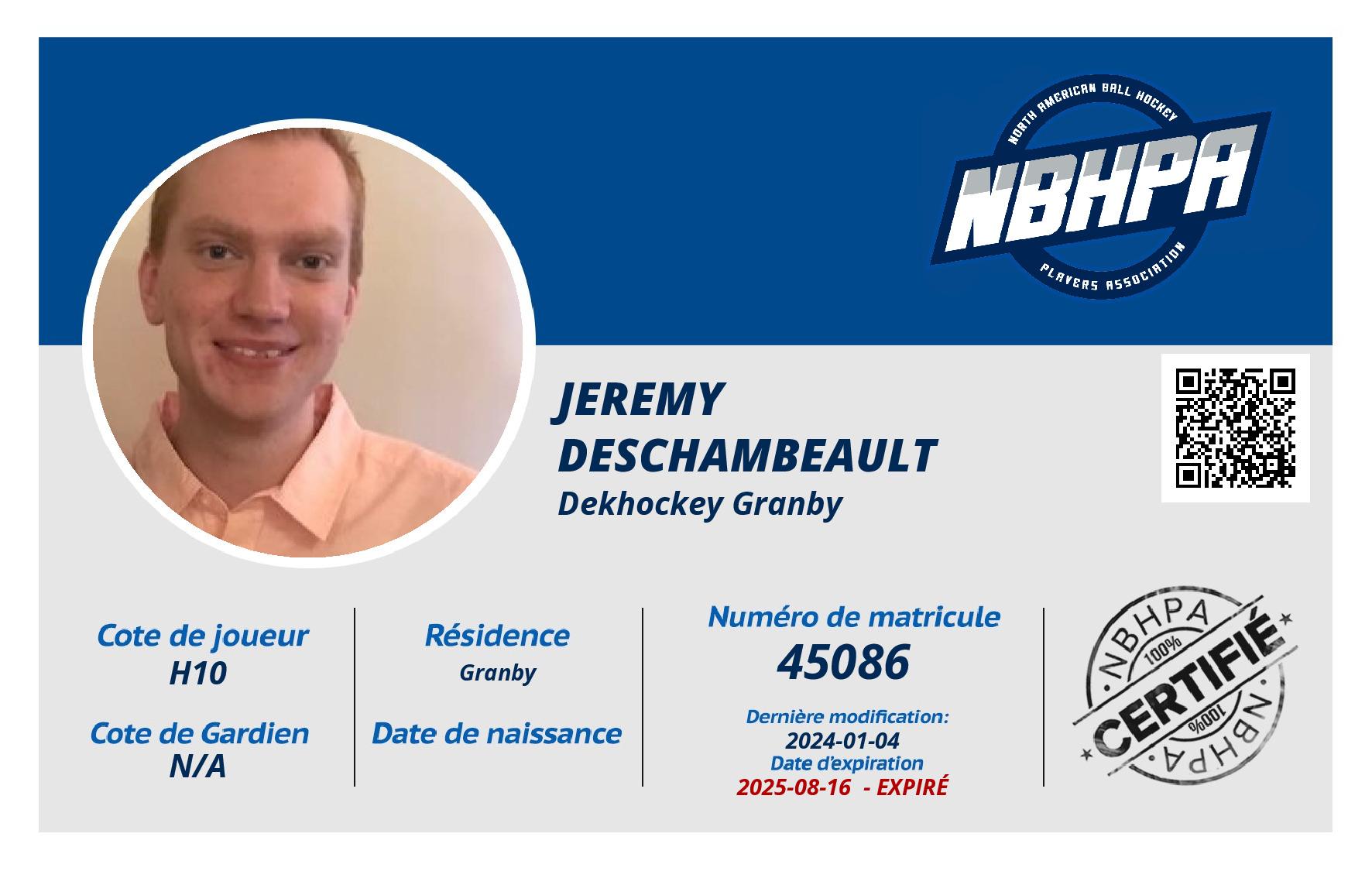 Jeremy Deschambeault