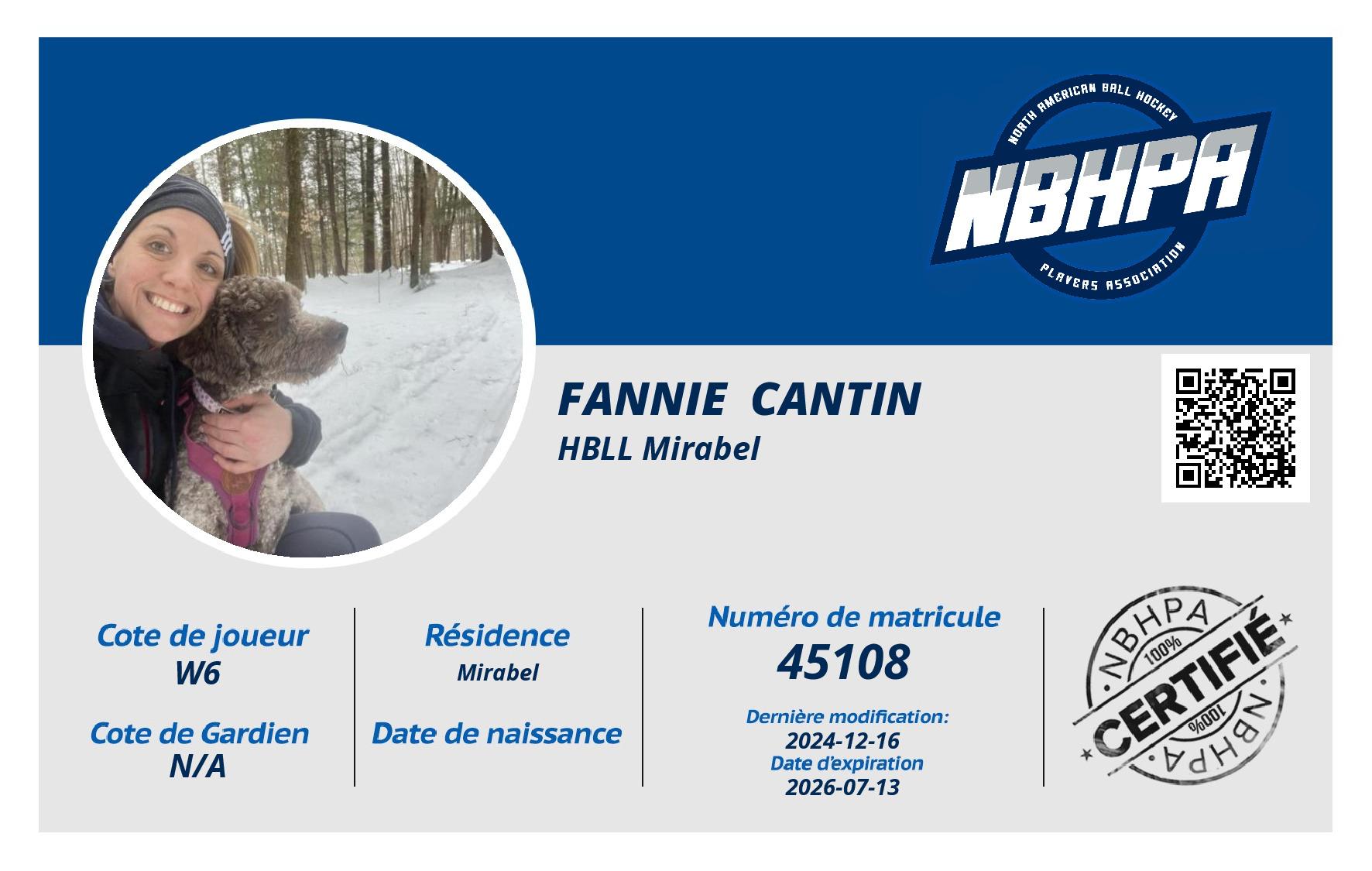 Fannie  Cantin