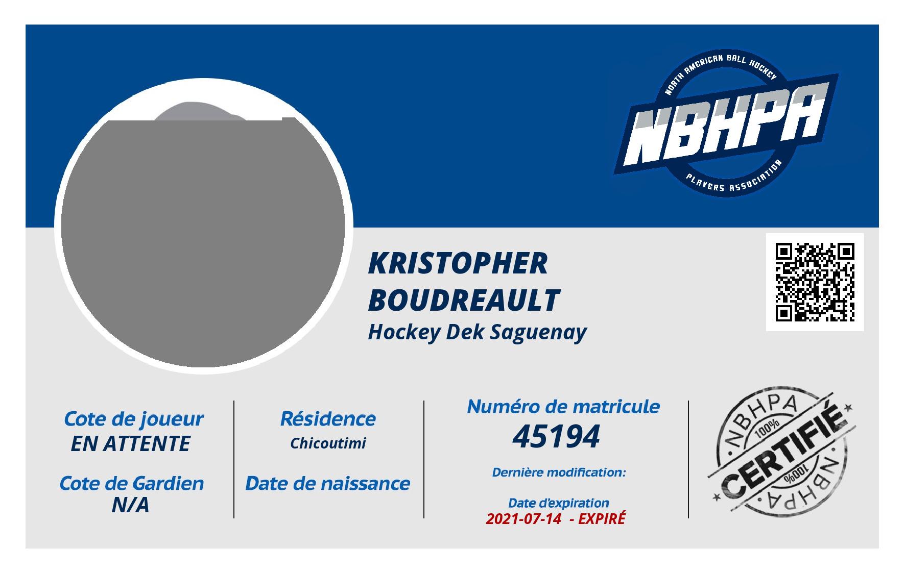 Kristopher Boudreault