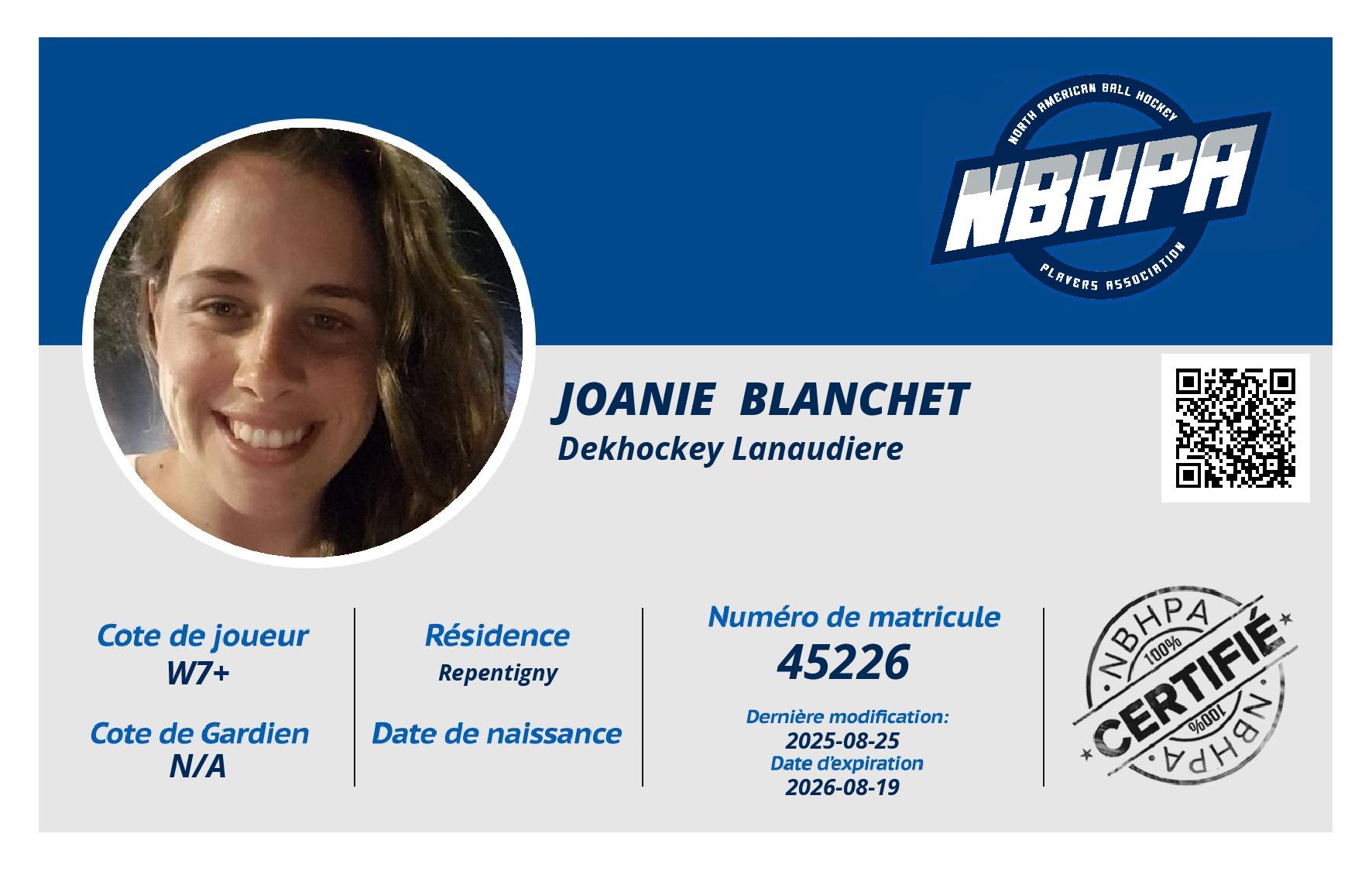 Joanie  Blanchet