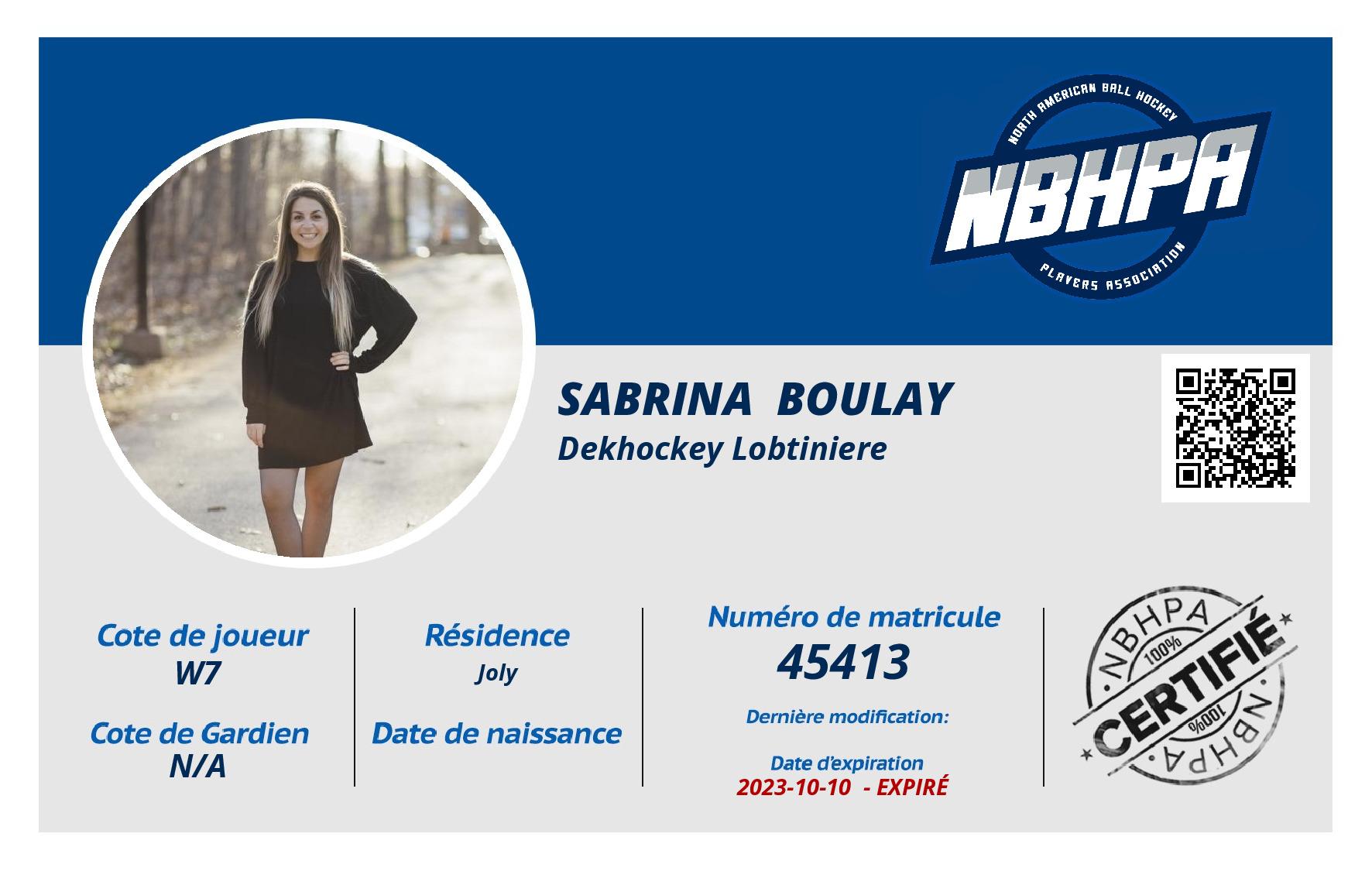 Sabrina  Boulay
