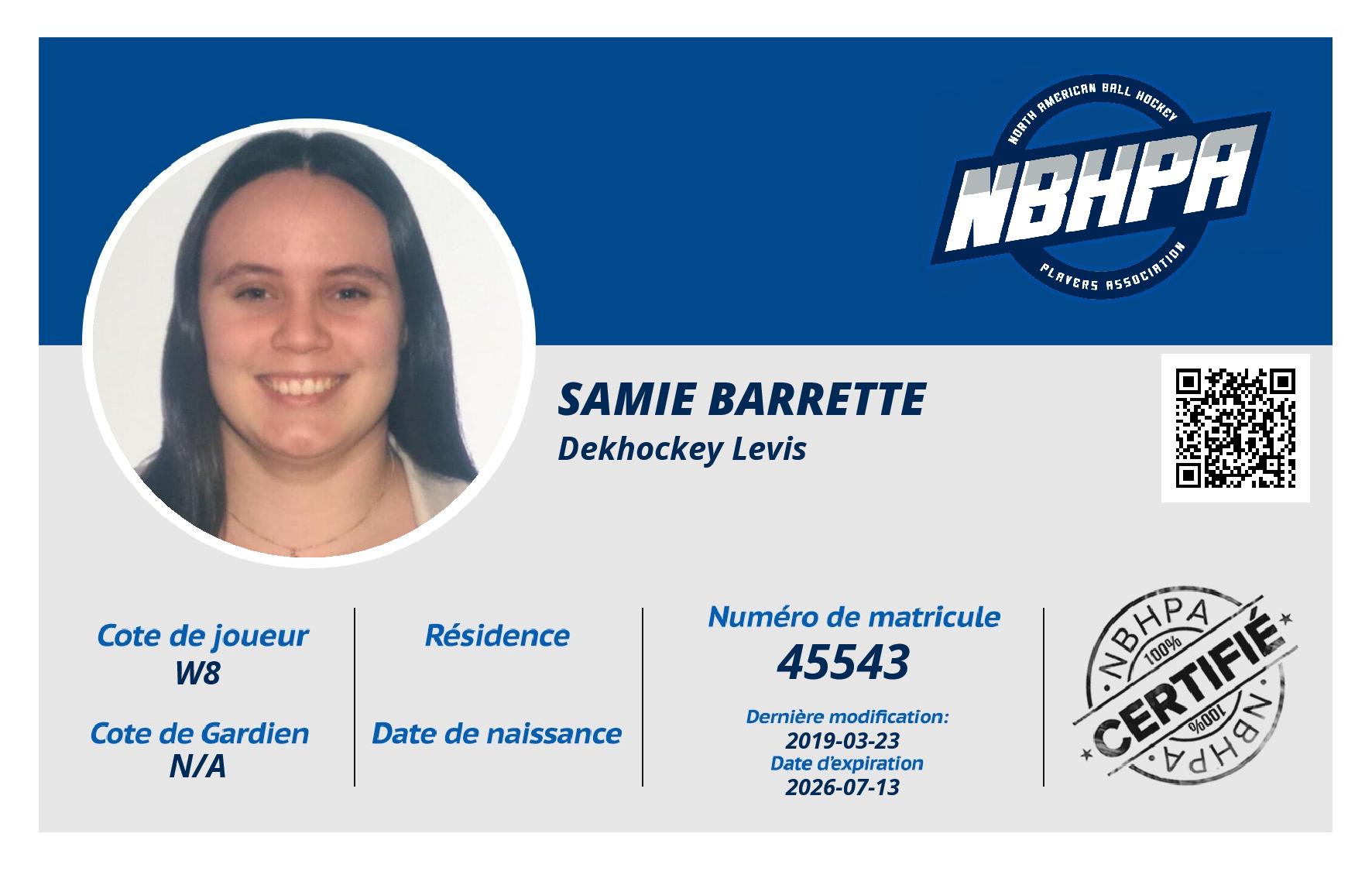 Samie Barrette