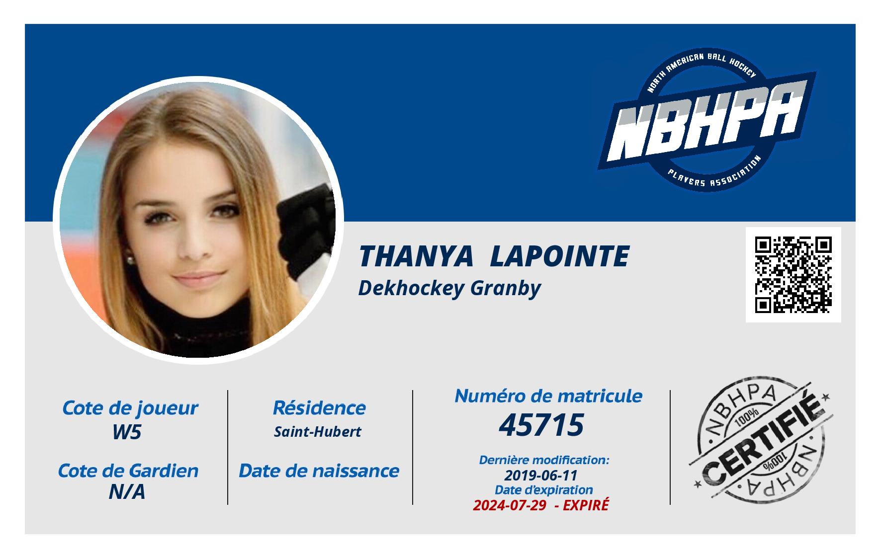Thanya  Lapointe 