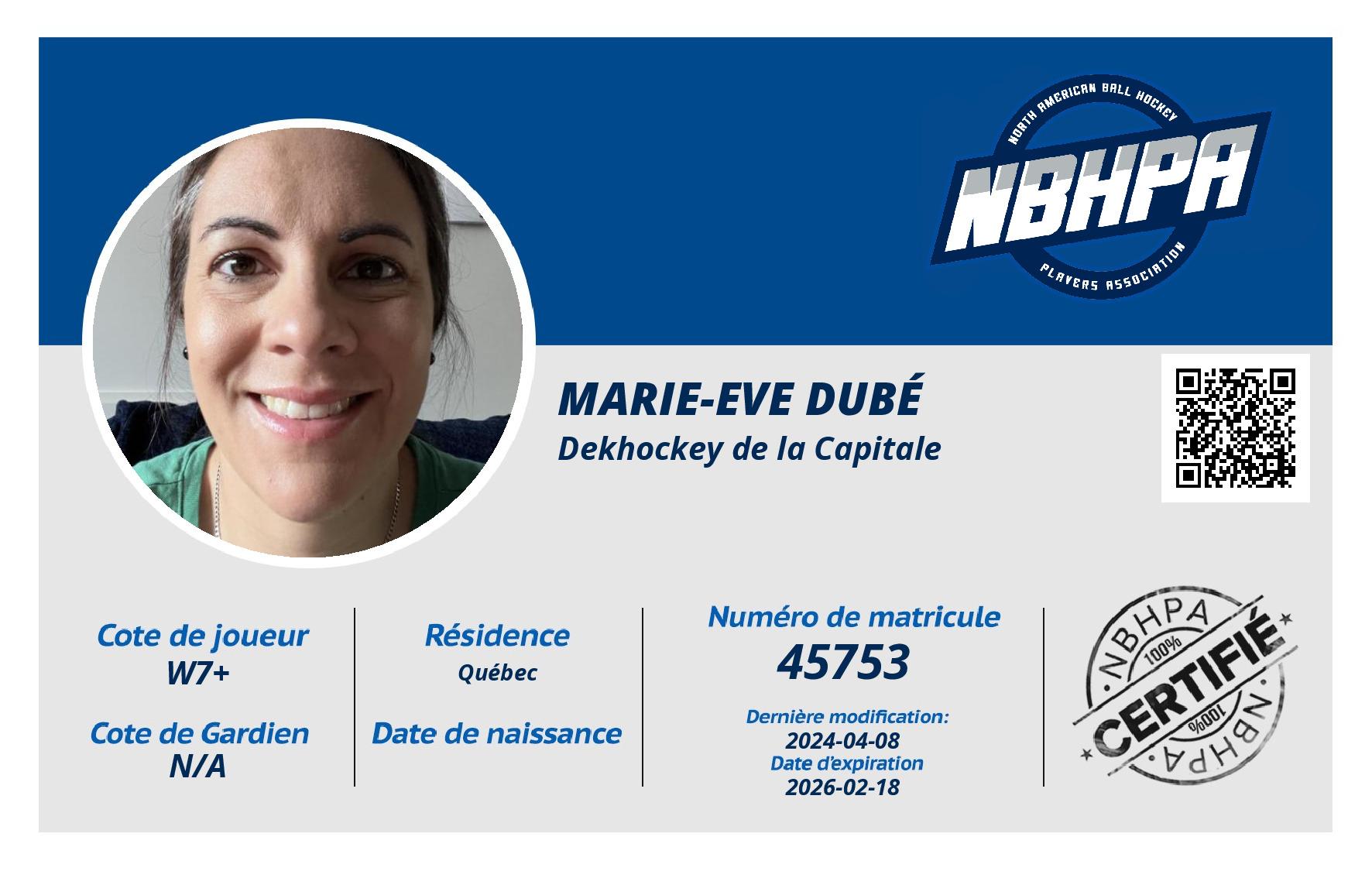 Marie-Eve Dubé