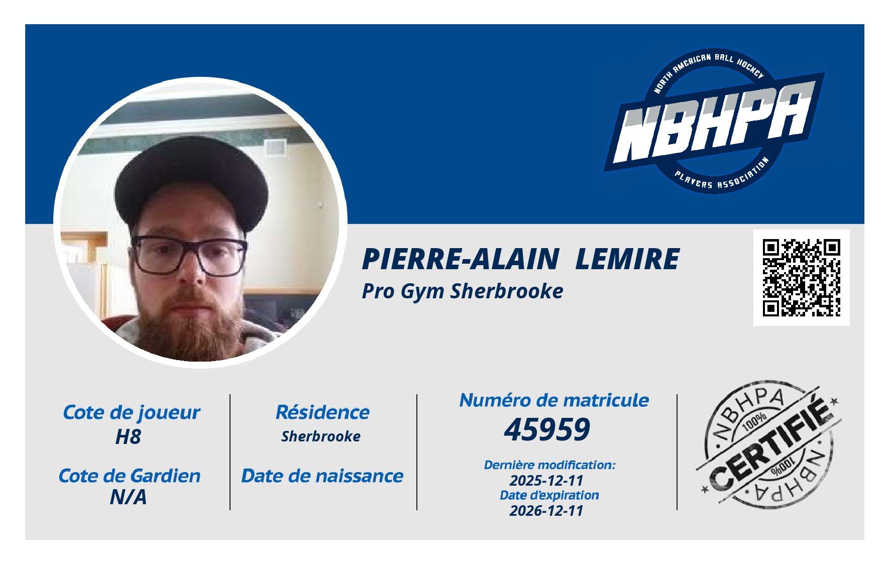 Pierre-Alain  Lemire 